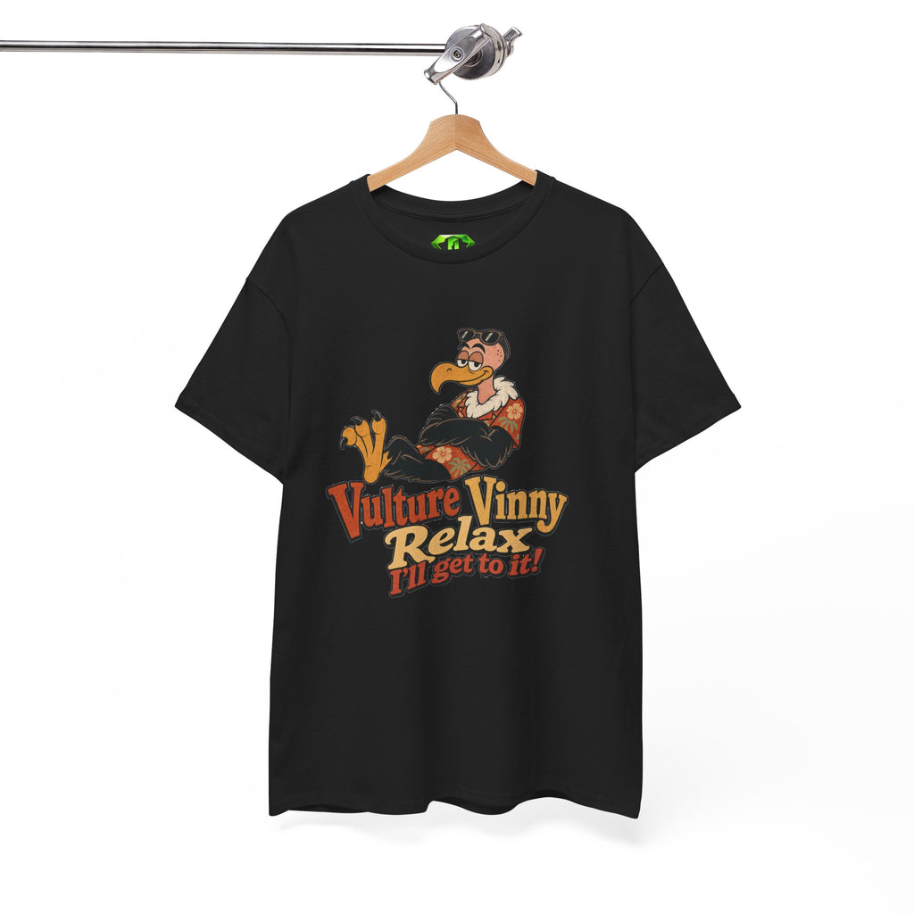 Vulture Vinny Relax - Kryptonite T-Shirt | Kryptonite Black Unisex Tee, S-4XL