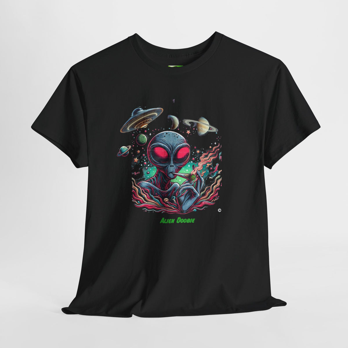 Alien Doobie.  - Kryptonite T-Shirt | Kryptonite Black Unisex Tee, S-4XL