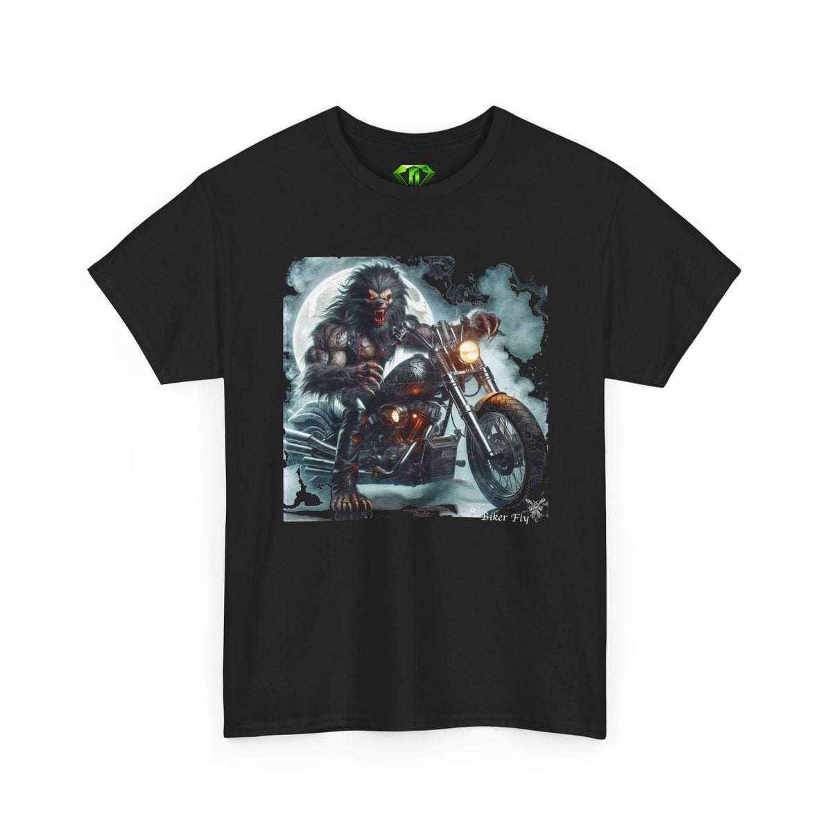 WareWolf Biker 3 - Kryptonite T-Shirt | Kryptonite Black Unisex Tee, S-4XL