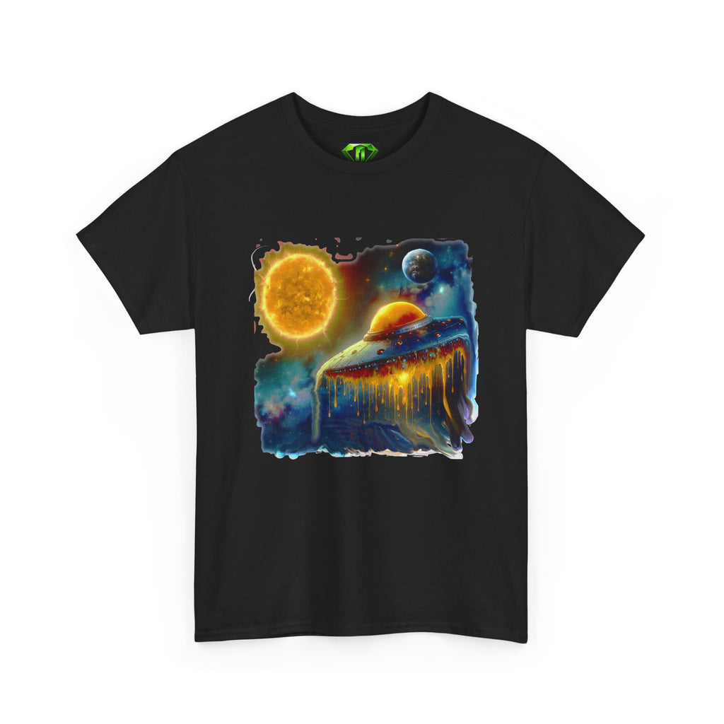 Melting Space Ship - Kryptonite T-Shirt | Kryptonite Black Unisex Tee, S-4XL