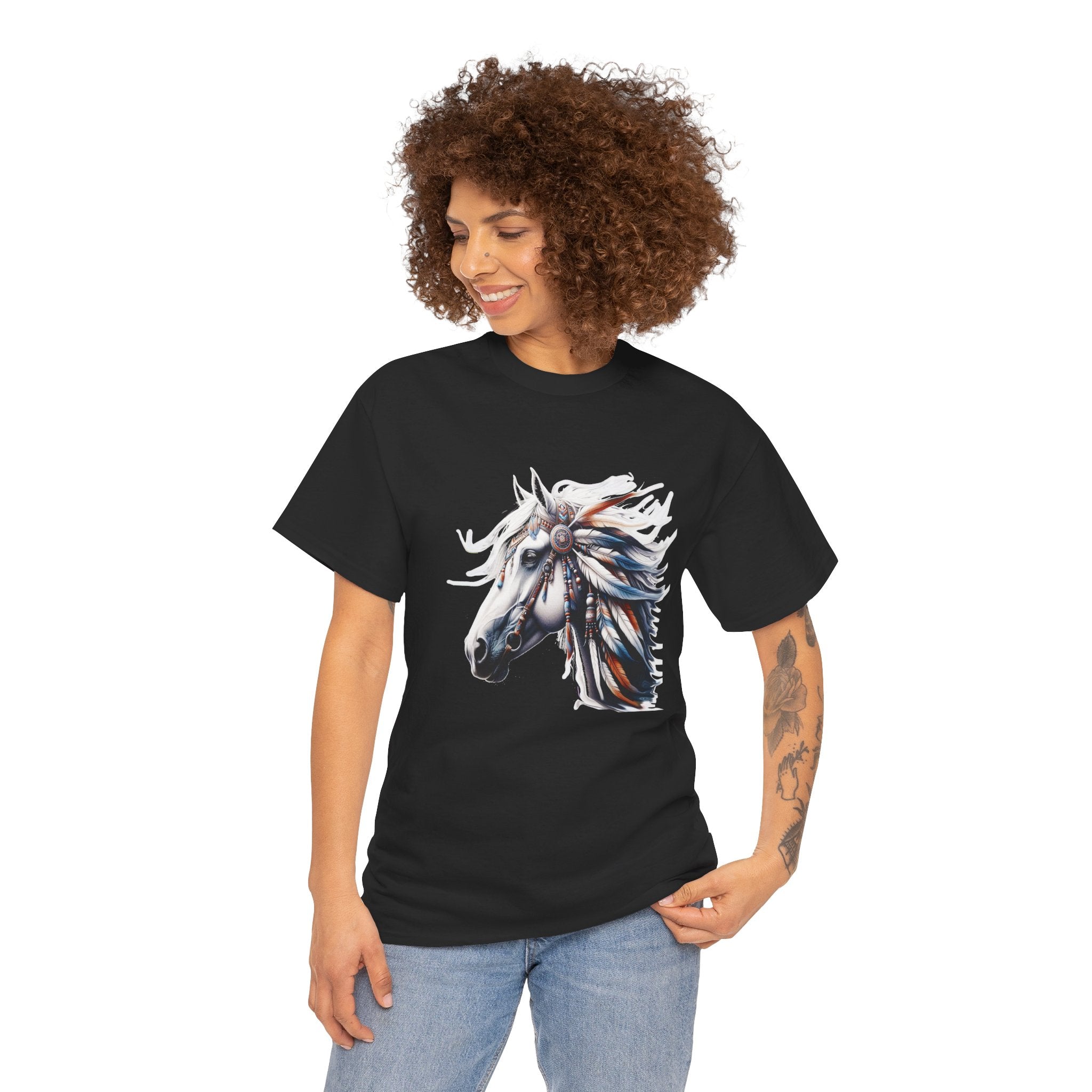 Native American Horse - Kryptonite T-Shirt | Kryptonite Black Unisex Tee, S-4XL