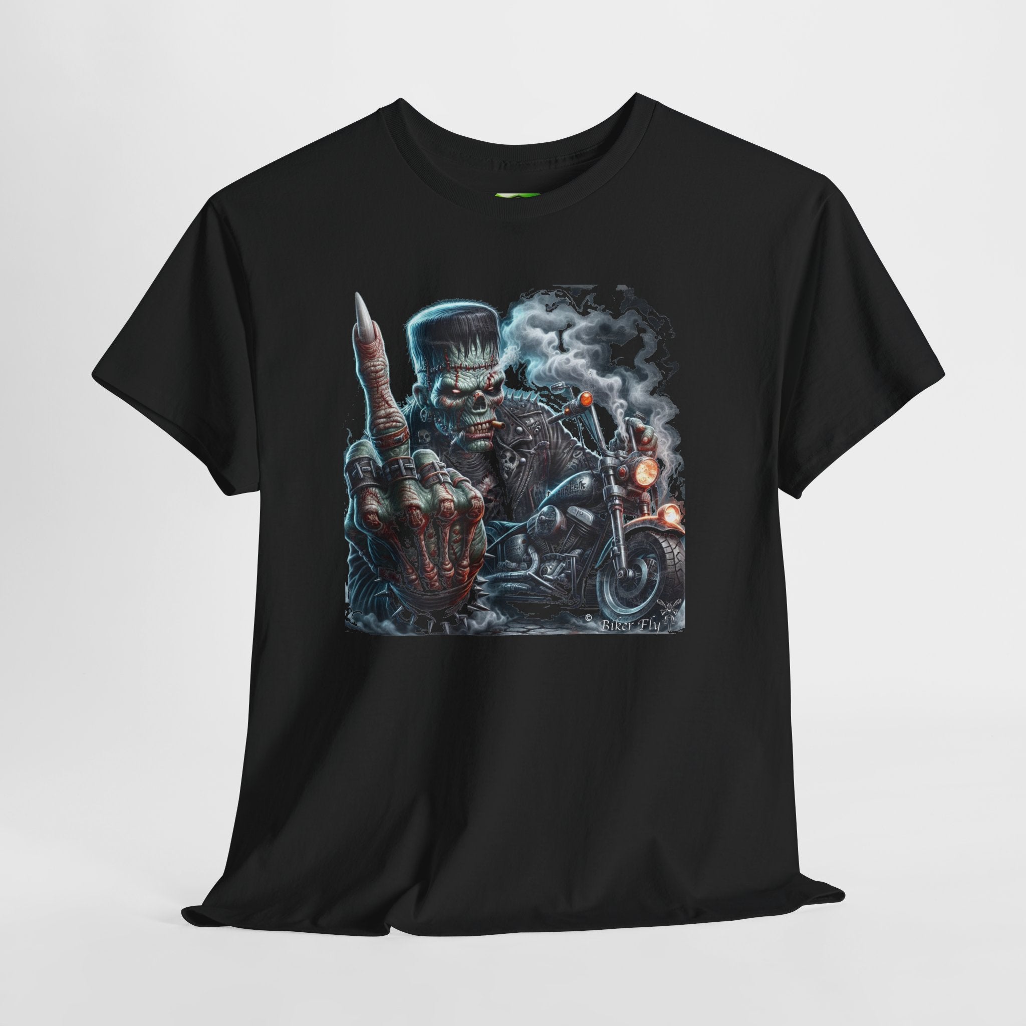 FrankBikerFinger2 -  Kryptonite T-Shirt | Kryptonite Black Unisex Tee, S-4XL