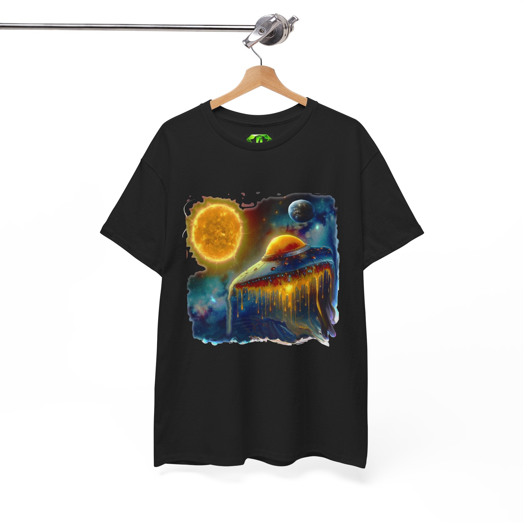 Melting Space Ship - Kryptonite T-Shirt | Kryptonite Black Unisex Tee, S-4XL