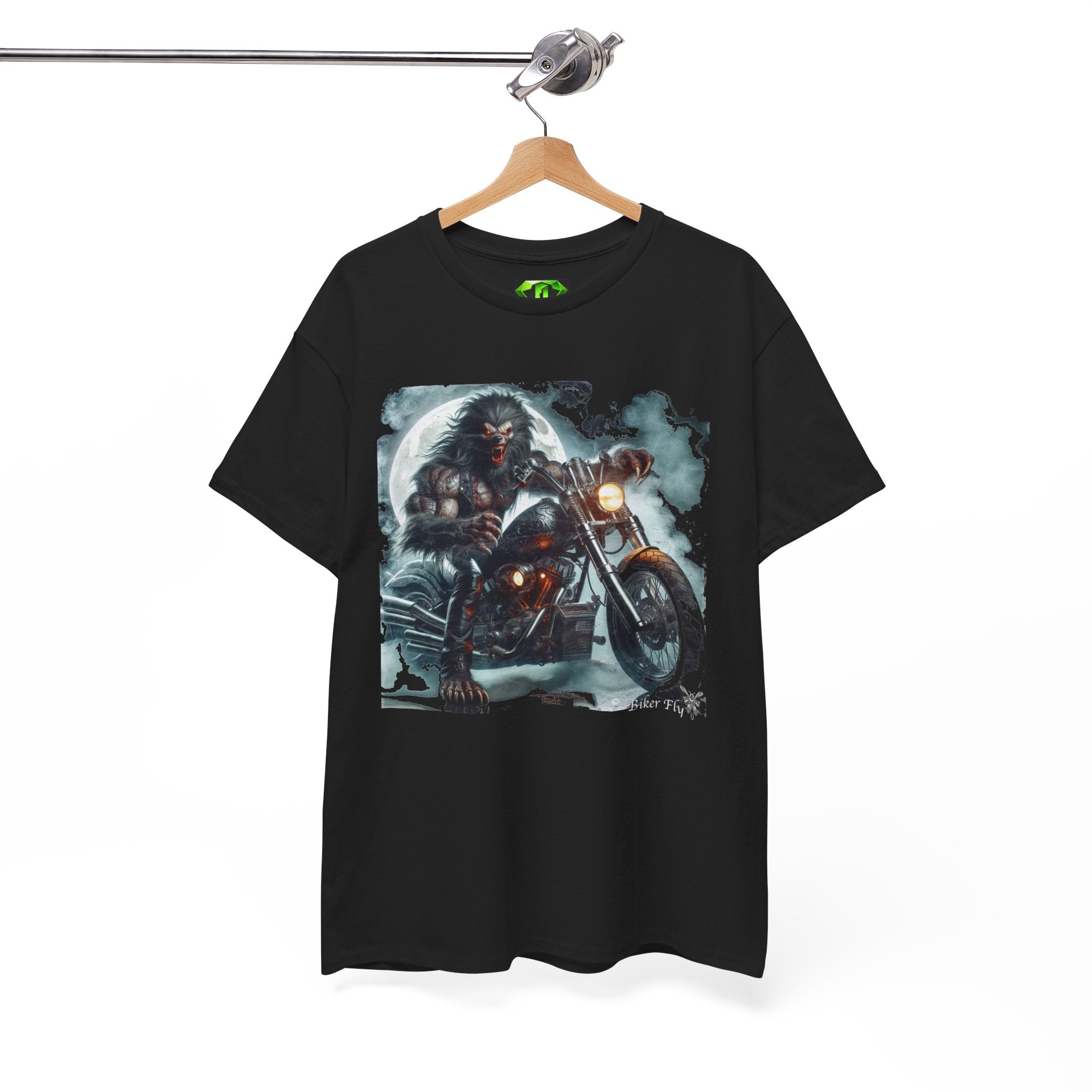 WareWolf Biker 3 - Kryptonite T-Shirt | Kryptonite Black Unisex Tee, S-4XL