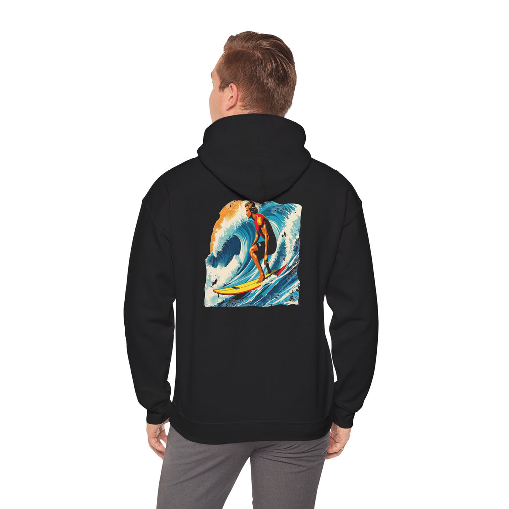 Retro Rider - Surfer Hoodie — Kryptonite Hoodies | Kryptonite Black Unisex Hoodie, S-4XL