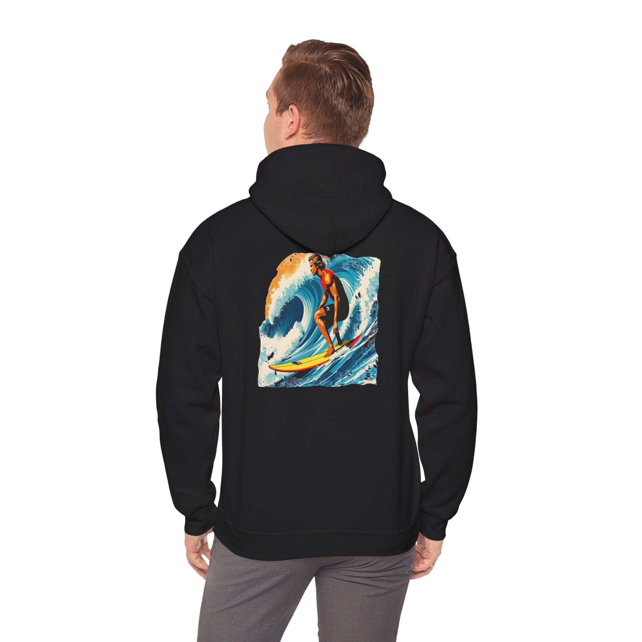 Retro Rider - Surfer Hoodie — Kryptonite Hoodies | Kryptonite Black Unisex Hoodie, S-4XL