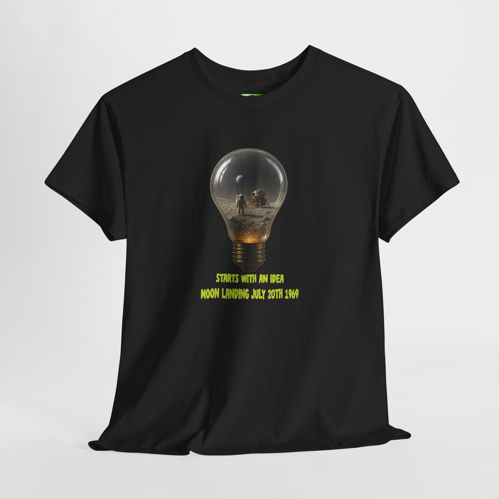 Moon Landing Idea - Kryptonite T-Shirt | Moon Landing Lightbulb Graphic Tee