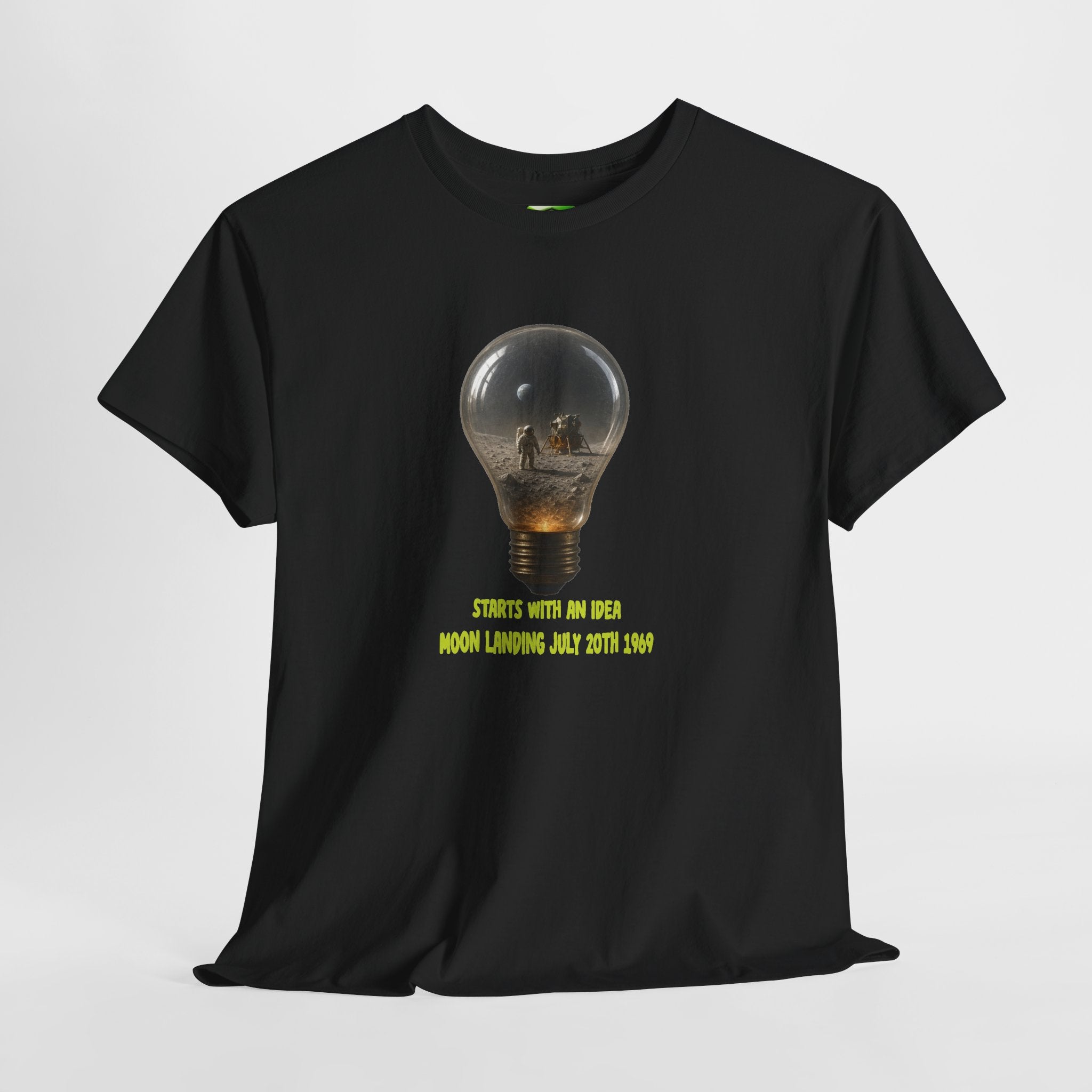 Moon Landing Idea - Kryptonite T-Shirt | Moon Landing Lightbulb Graphic Tee