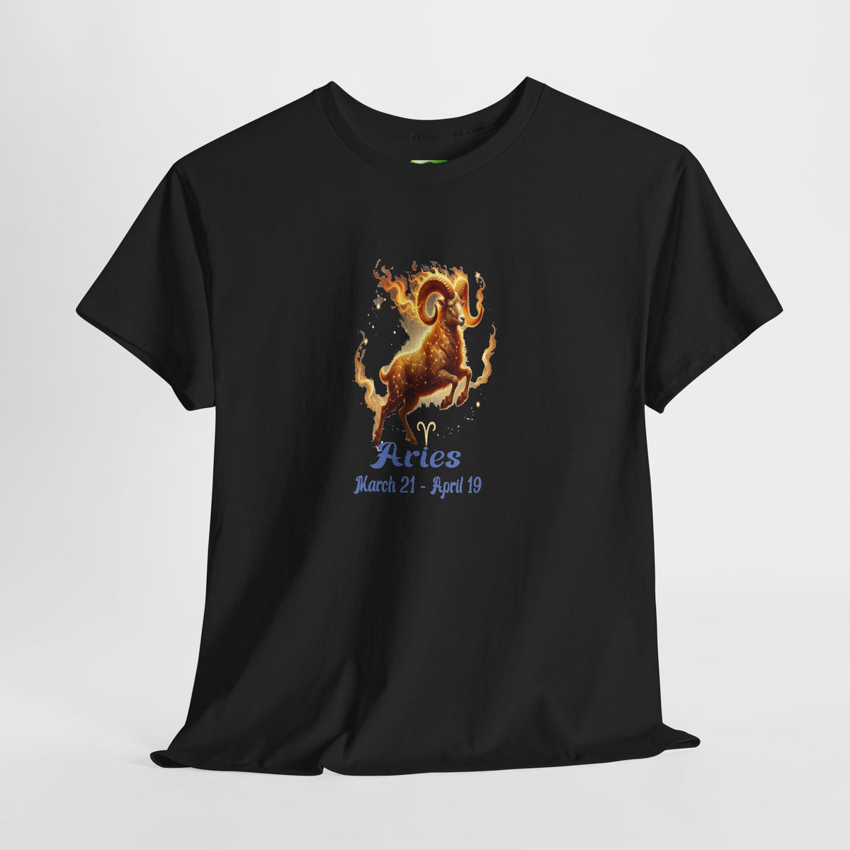 Aries Short Sleeve T-Shirt | Black Unisex t-shirt , 100% Heavy weight Cotton, Small-4XL