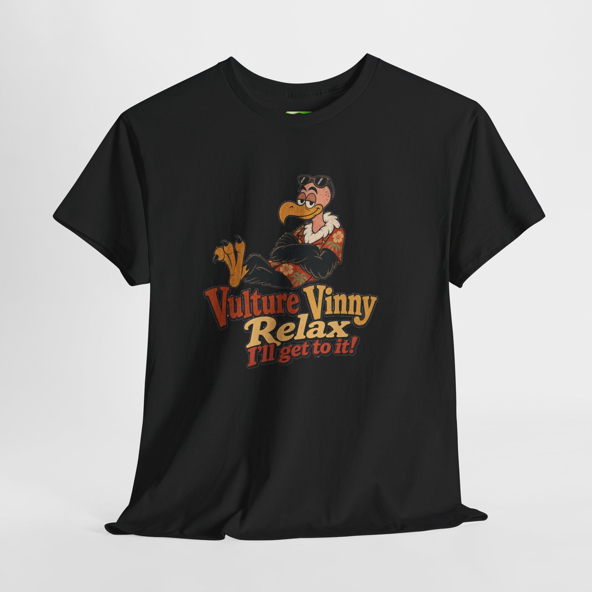 Vulture Vinny Relax - Kryptonite T-Shirt | Kryptonite Black Unisex Tee, S-4XL