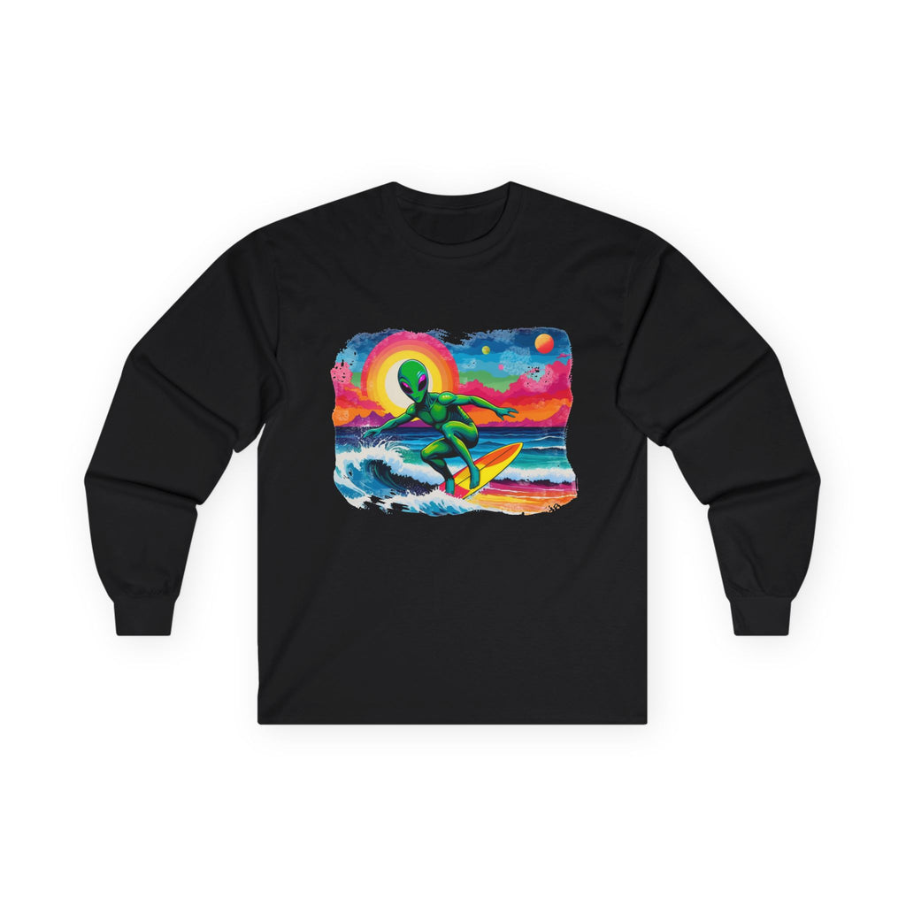 Cosmic Wave - Kryptonite Long Sleeve T-Shirt | Kryptonite Black Unisex Tee, S-4XL
