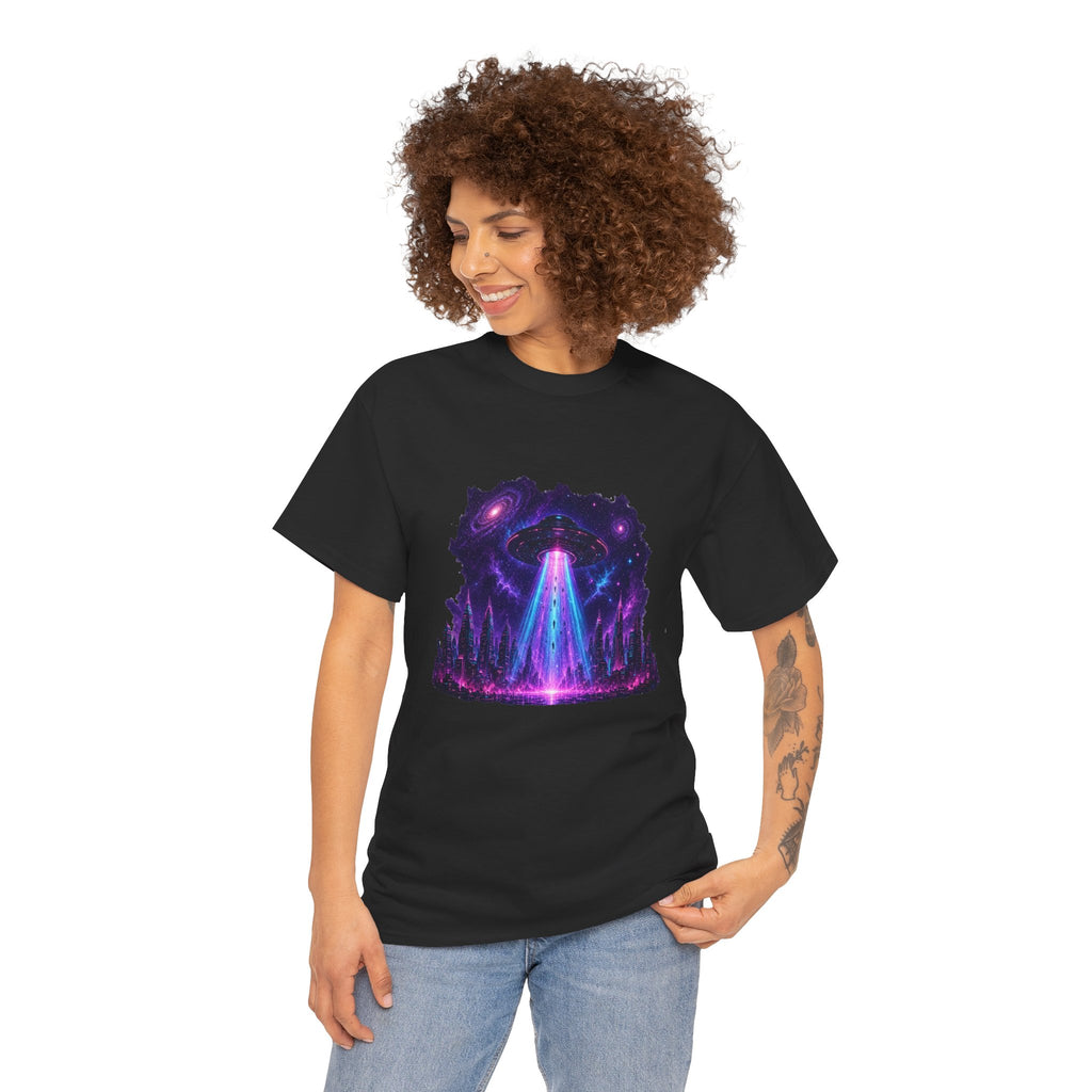 Neon Alien Abductions - Kryptonite T-Shirt | Kryptonite Black Unisex Tee, S-4XL