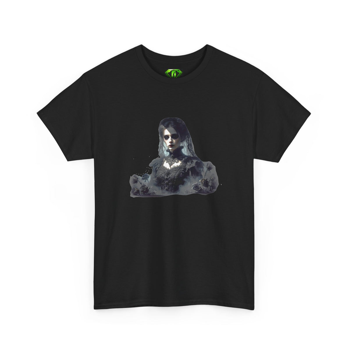 Gothic Queen Short Sleeve T-Shirt | Black Unisex, Cotton, Small-4XL