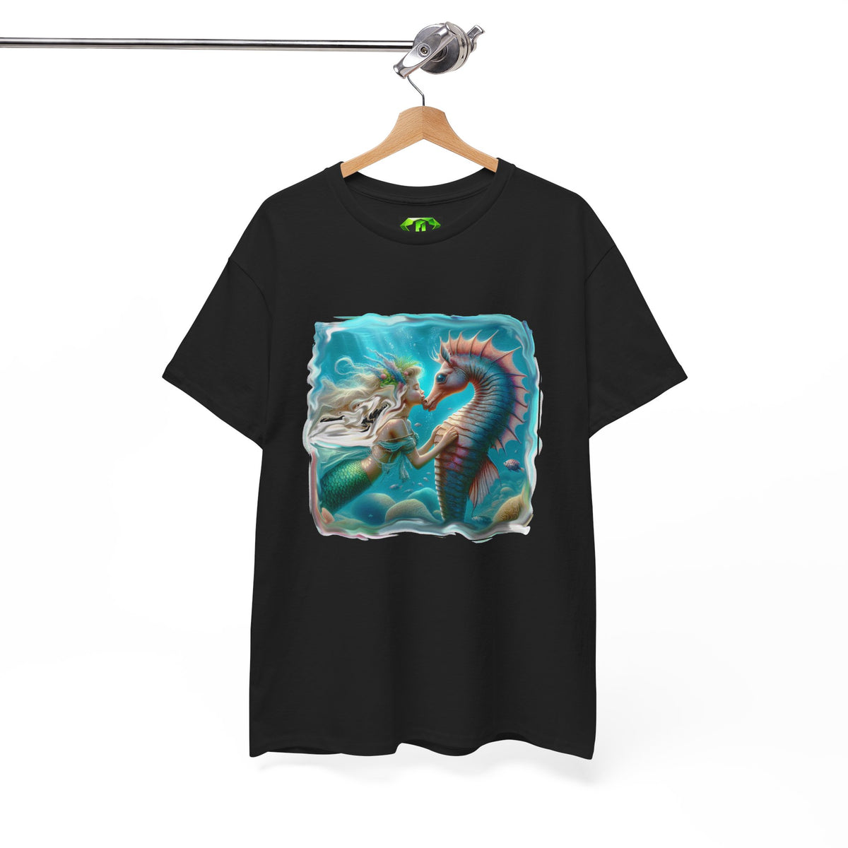 Kissing Seahorse -  Kryptonite T-Shirt | Kryptonite Black Unisex Tee, S-4XL