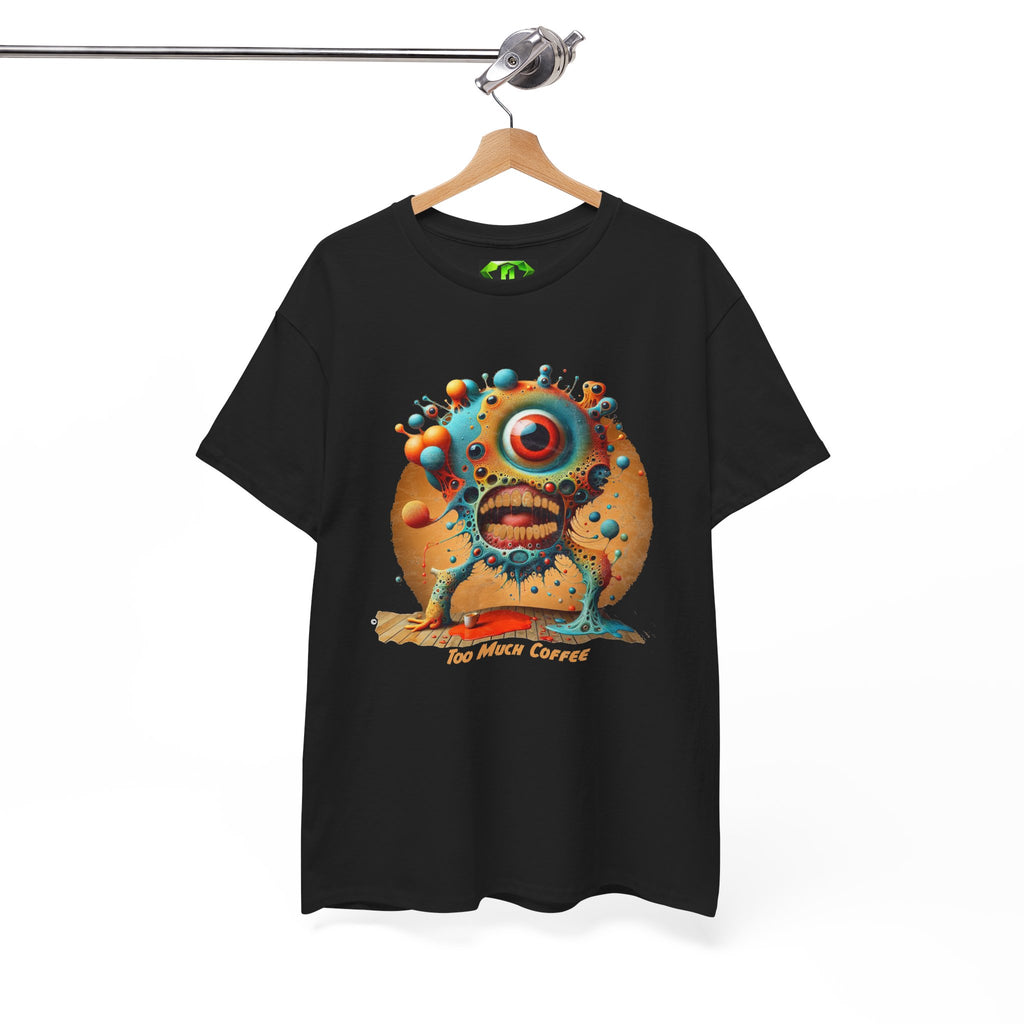 Too much Coffee - Kryptonite T-Shirt | Kryptonite Black Unisex Tee, S-4XL