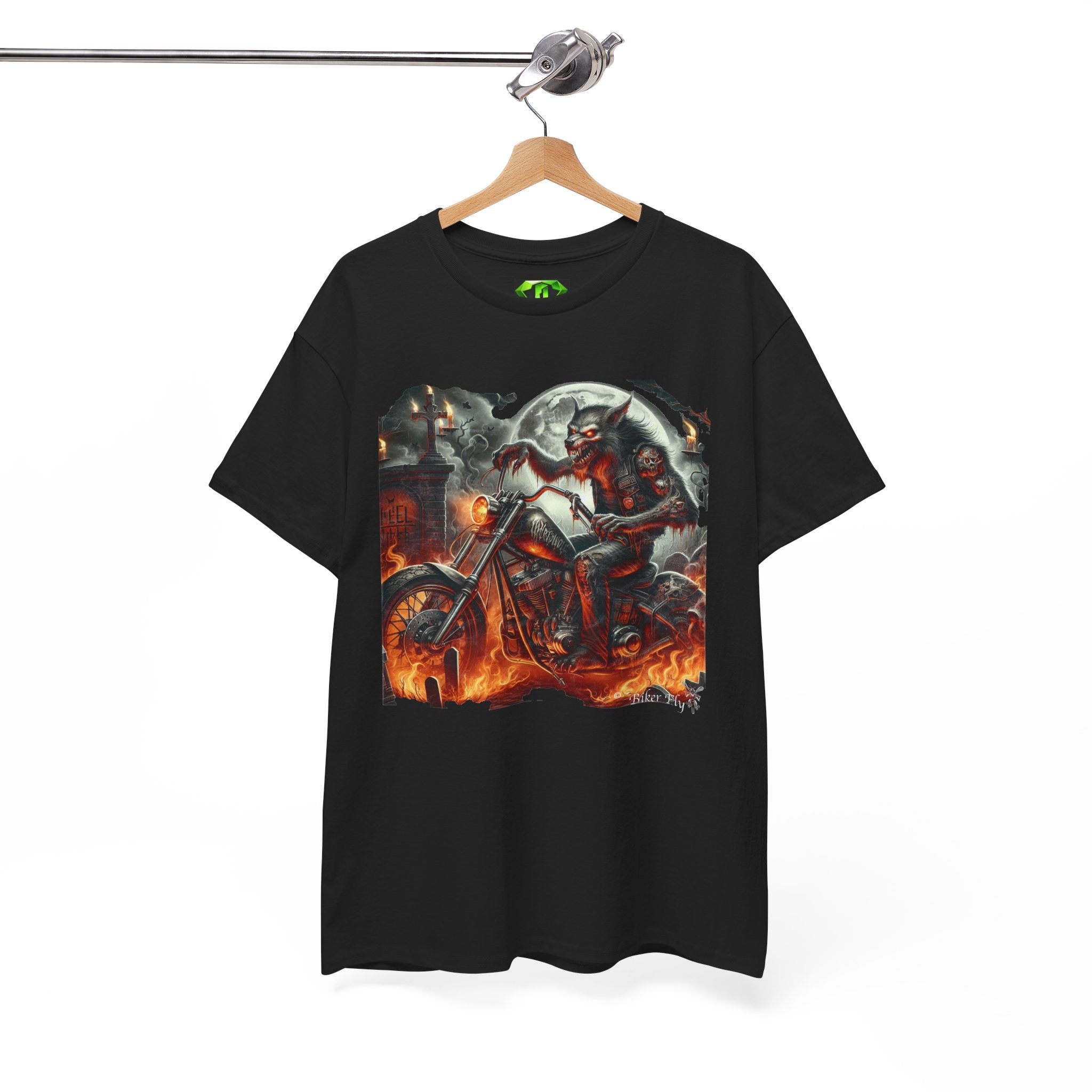 WareWolf Biker 4 - Kryptonite T-Shirt | Kryptonite Black Unisex Tee, S-4XL