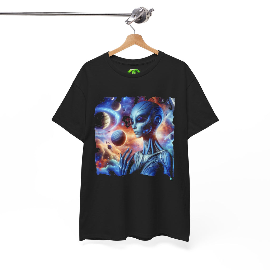 Solar Flare Female Alien - Kryptonite T-Shirt | Kryptonite Black Unisex Tee, S-4XL