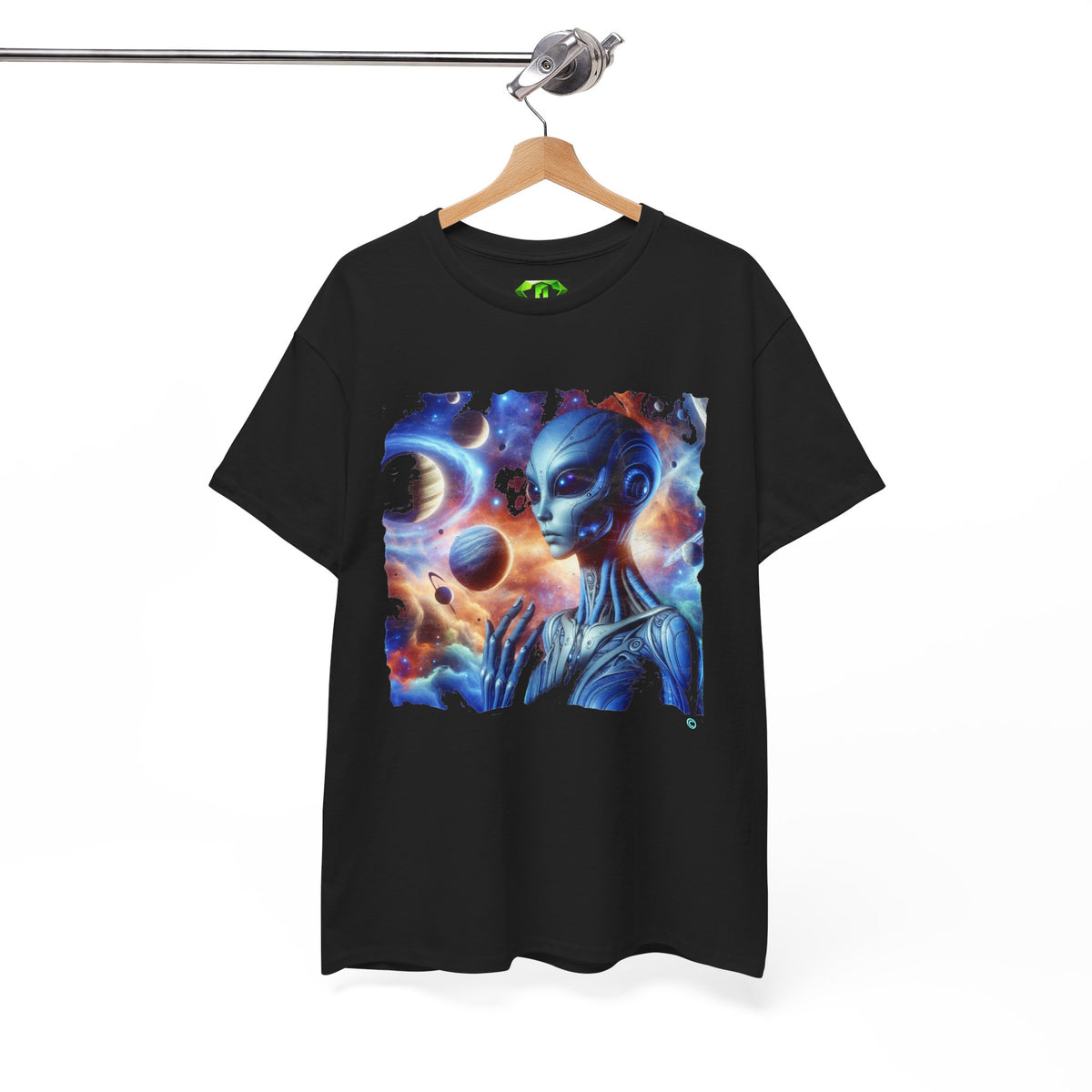 Solar Flare Female Alien - Kryptonite T-Shirt | Kryptonite Black Unisex Tee, S-4XL