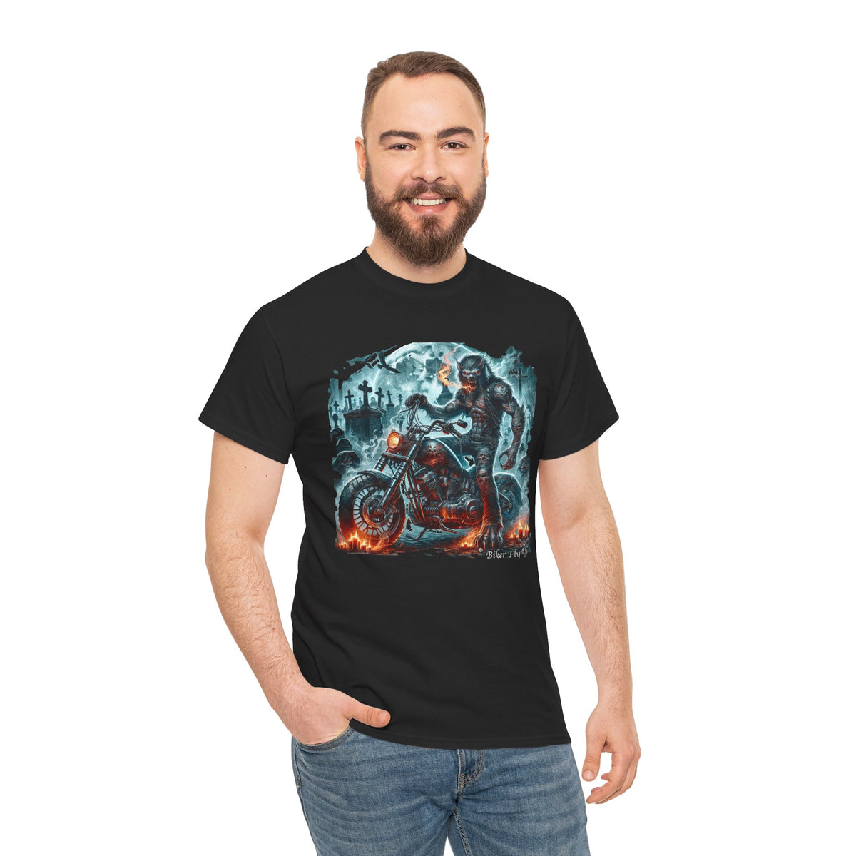 WereWolfBiker2 - Kryptonite T-Shirt | Kryptonite Black Unisex Tee, S-4XL