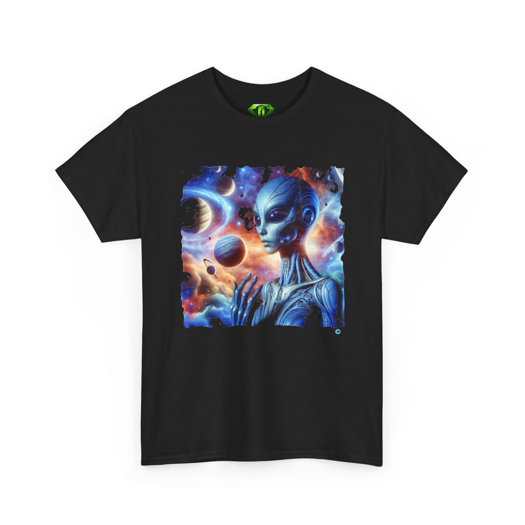 Solar Flare Female Alien - Kryptonite T-Shirt | Kryptonite Black Unisex Tee, S-4XL