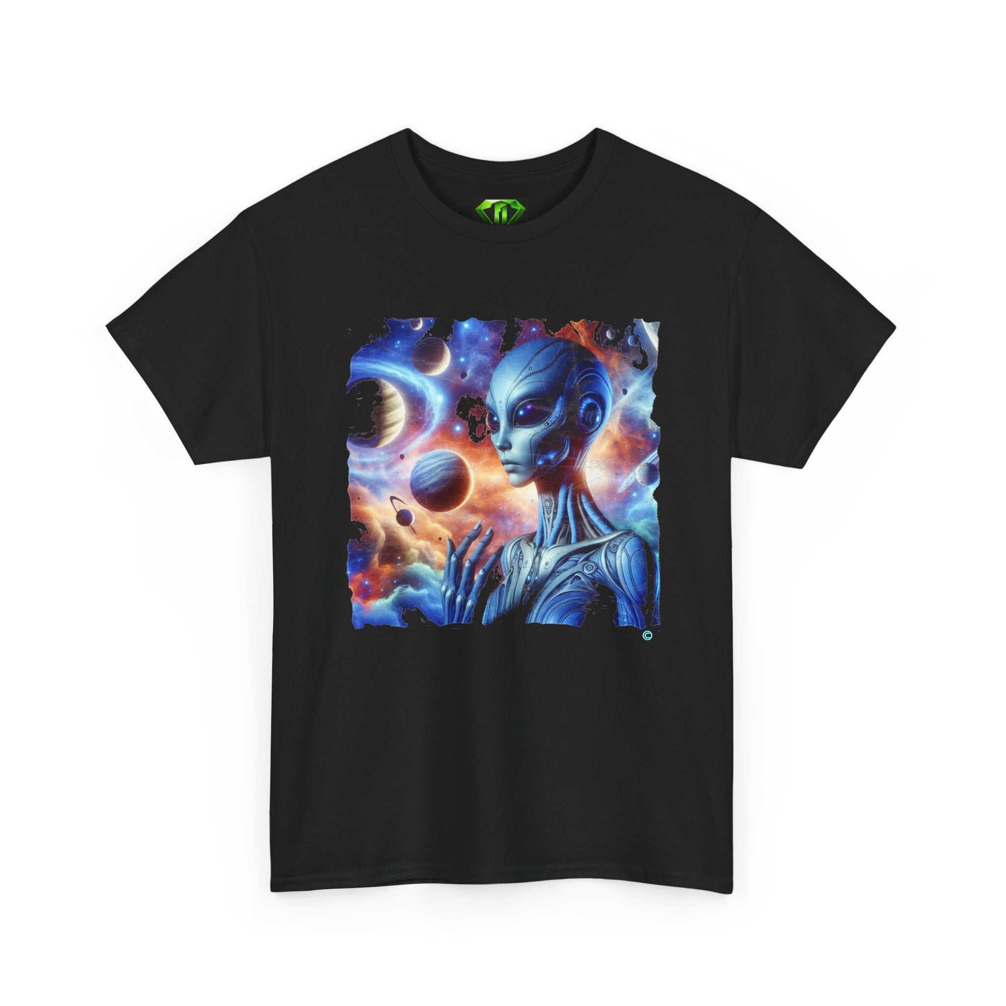 Solar Flare Female Alien - Kryptonite T-Shirt | Kryptonite Black Unisex Tee, S-4XL