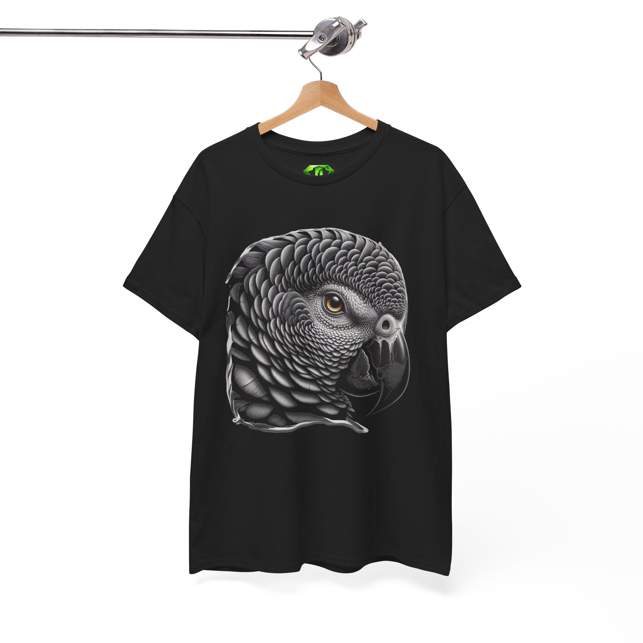Rox Ann our African Grey - Kryptonite T-Shirt | Kryptonite Black Unisex Tee, S-4XL