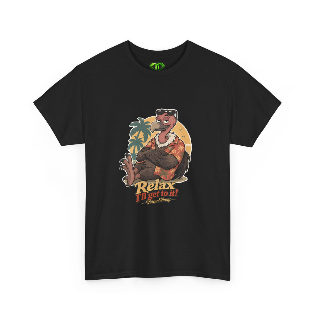 Vulture Vinny Relax I'll Get to it! - Kryptonite T-Shirt | Kryptonite Black Unisex Tee, S-4XL