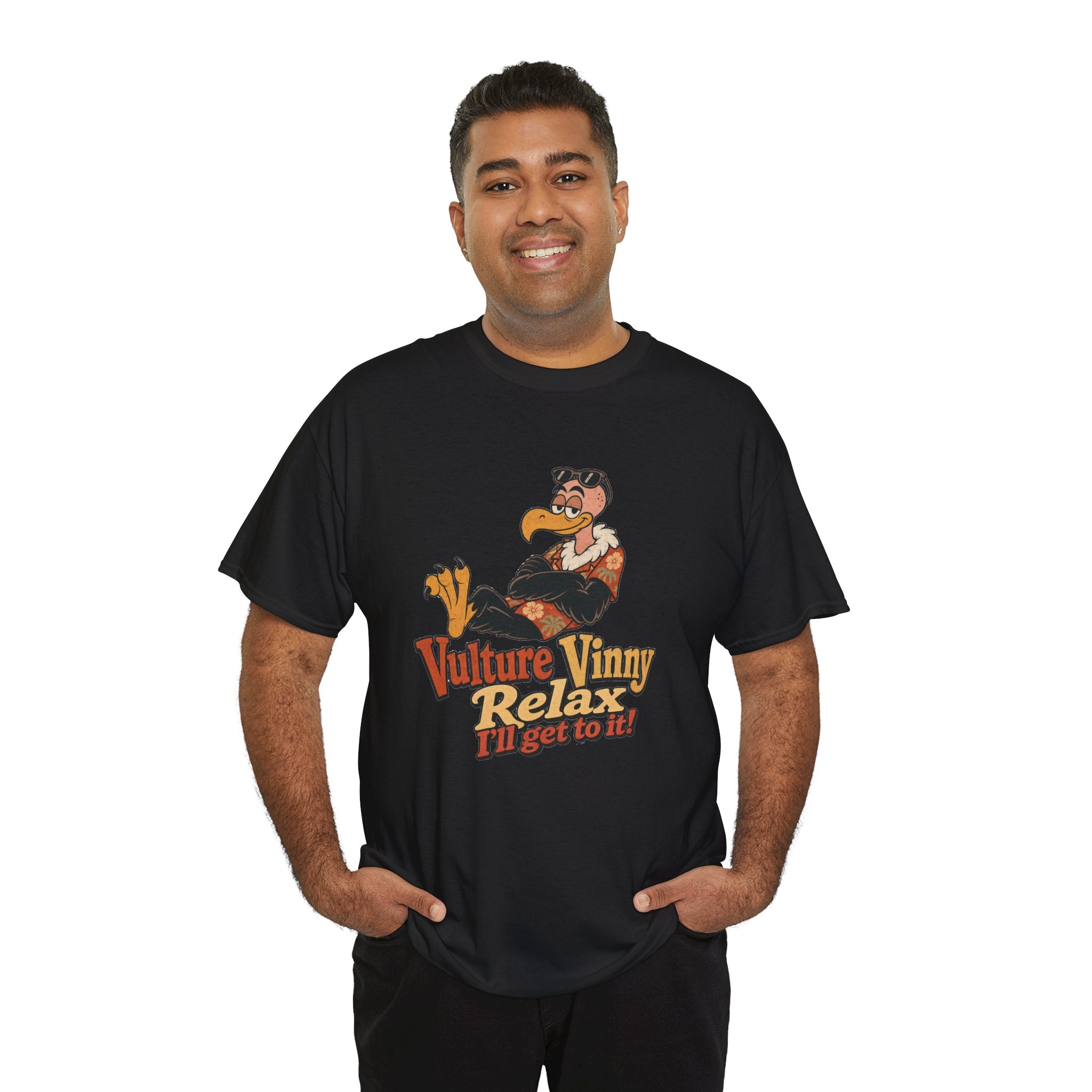 Vulture Vinny Relax - Kryptonite T-Shirt | Kryptonite Black Unisex Tee, S-4XL