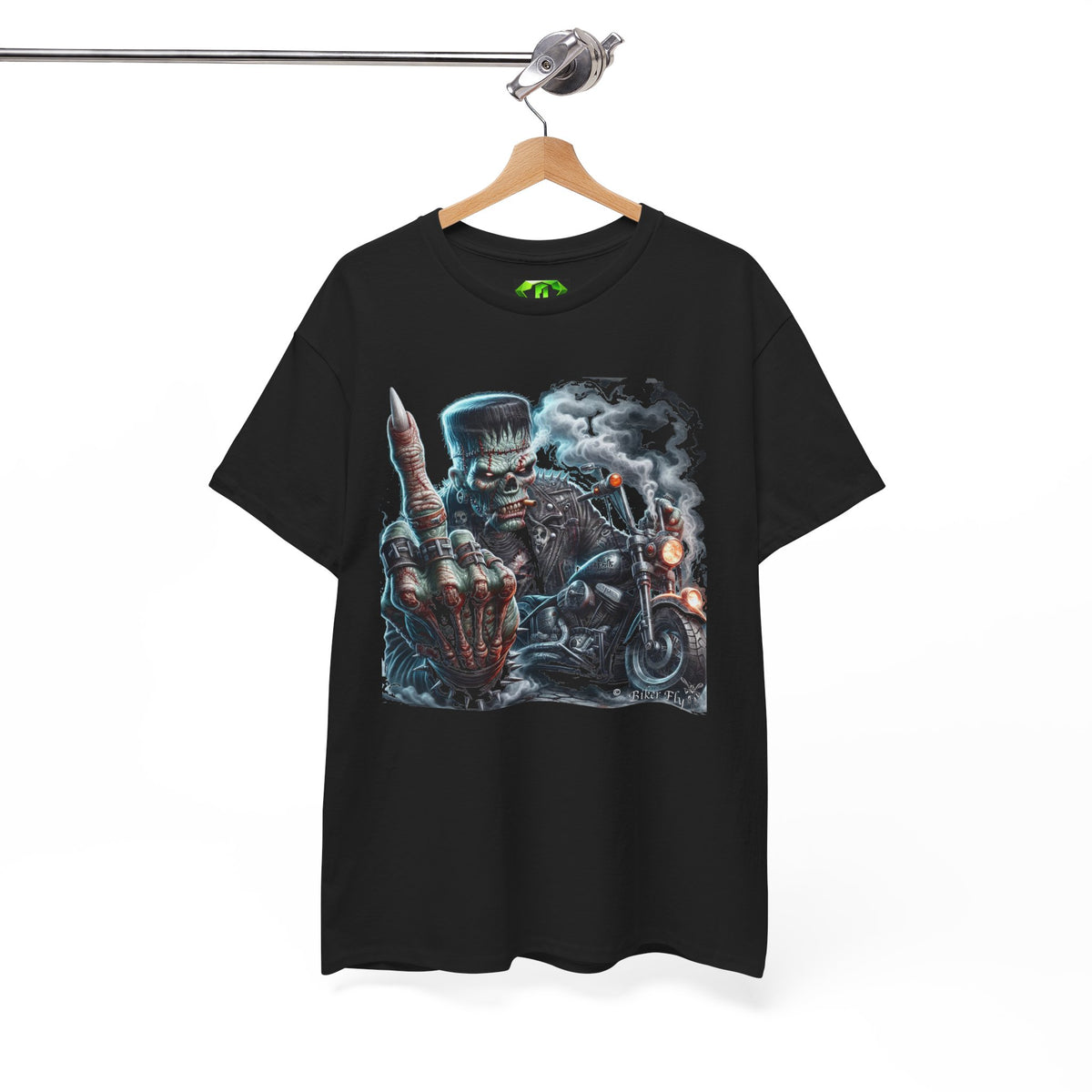 FrankBikerFinger2 -  Kryptonite T-Shirt | Kryptonite Black Unisex Tee, S-4XL
