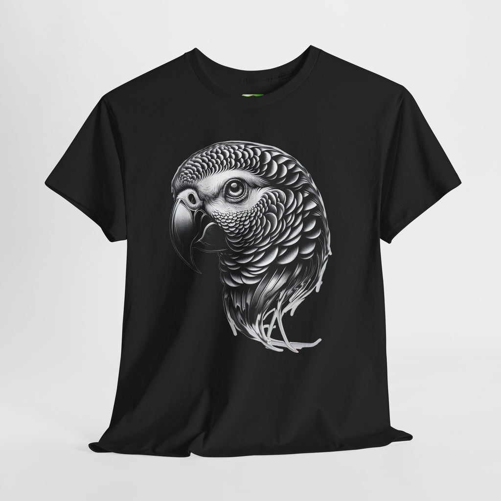 African Grey -  Kryptonite T-Shirt | Kryptonite Black Unisex Tee, S-4XL