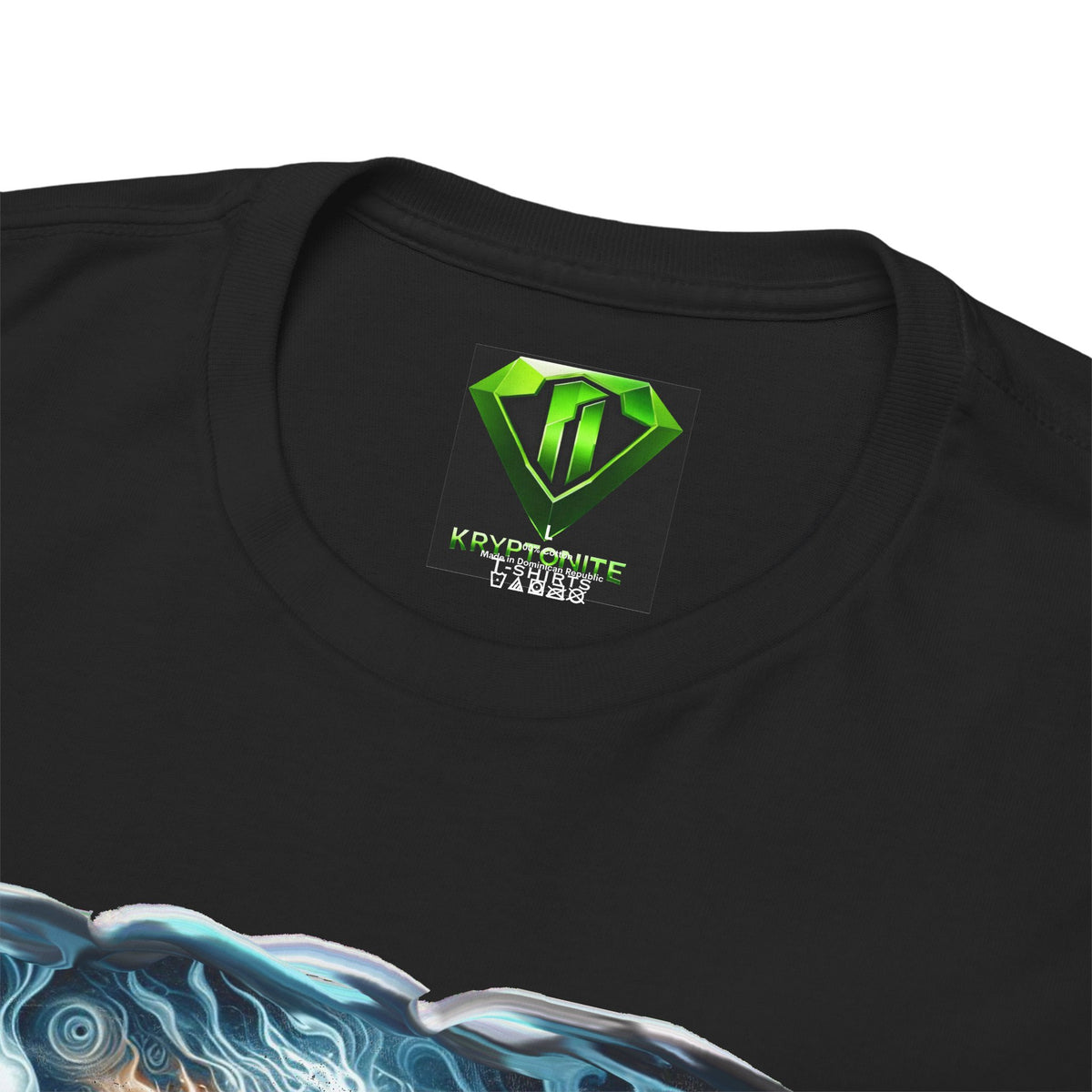 Blue Fire Skull Biker - Kryptonite T-Shirt | Kryptonite Black Unisex Tee, S-4X