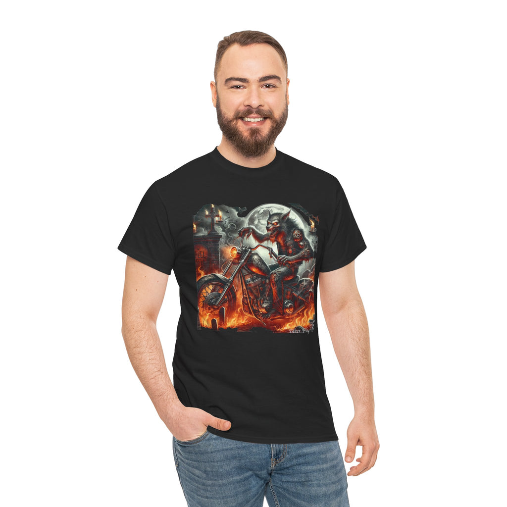 WareWolf Biker 4 - Kryptonite T-Shirt | Kryptonite Black Unisex Tee, S-4XL