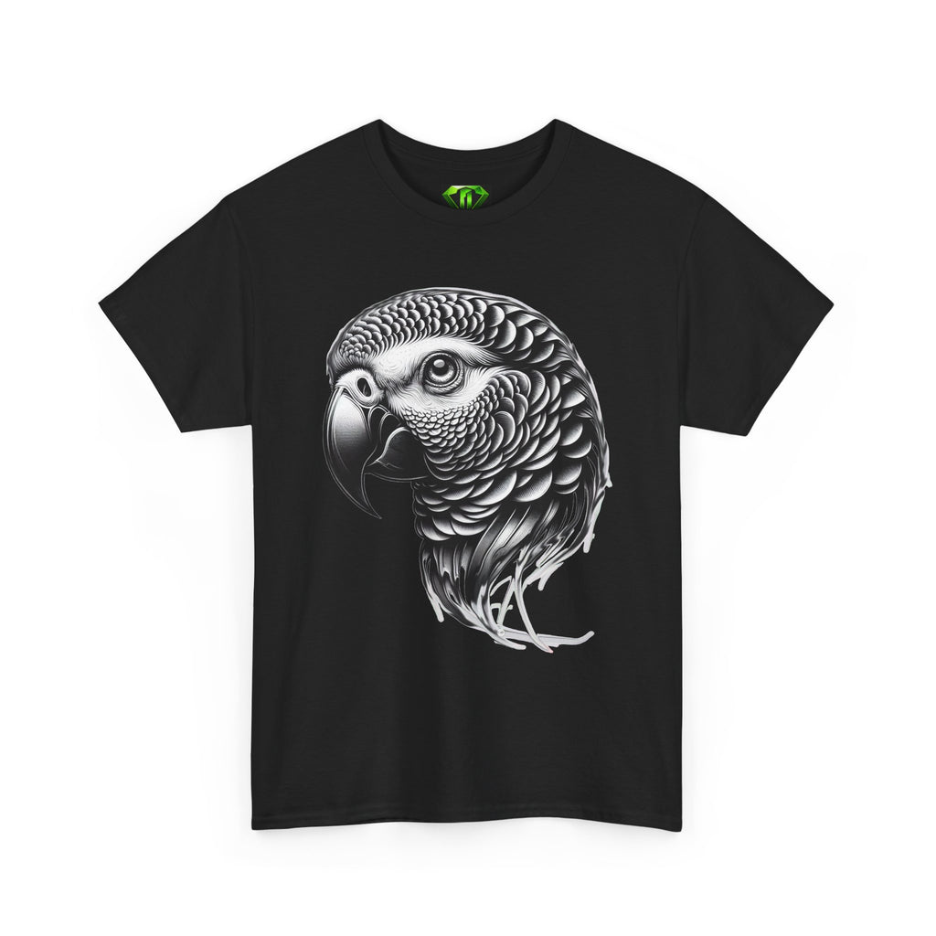 African Grey -  Kryptonite T-Shirt | Kryptonite Black Unisex Tee, S-4XL