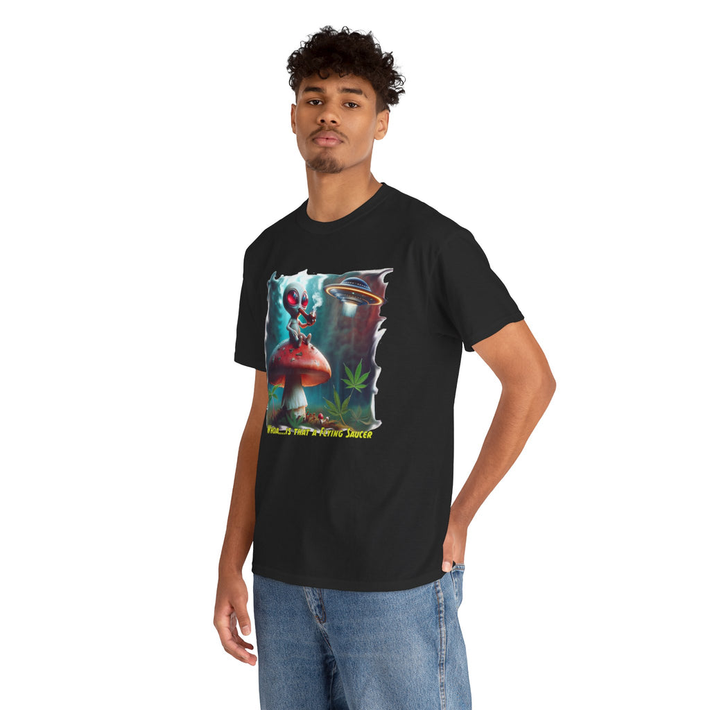 Whoa Flying Saucer  - Kryptonite T-Shirt | Kryptonite Black Unisex Tee, S-4XL