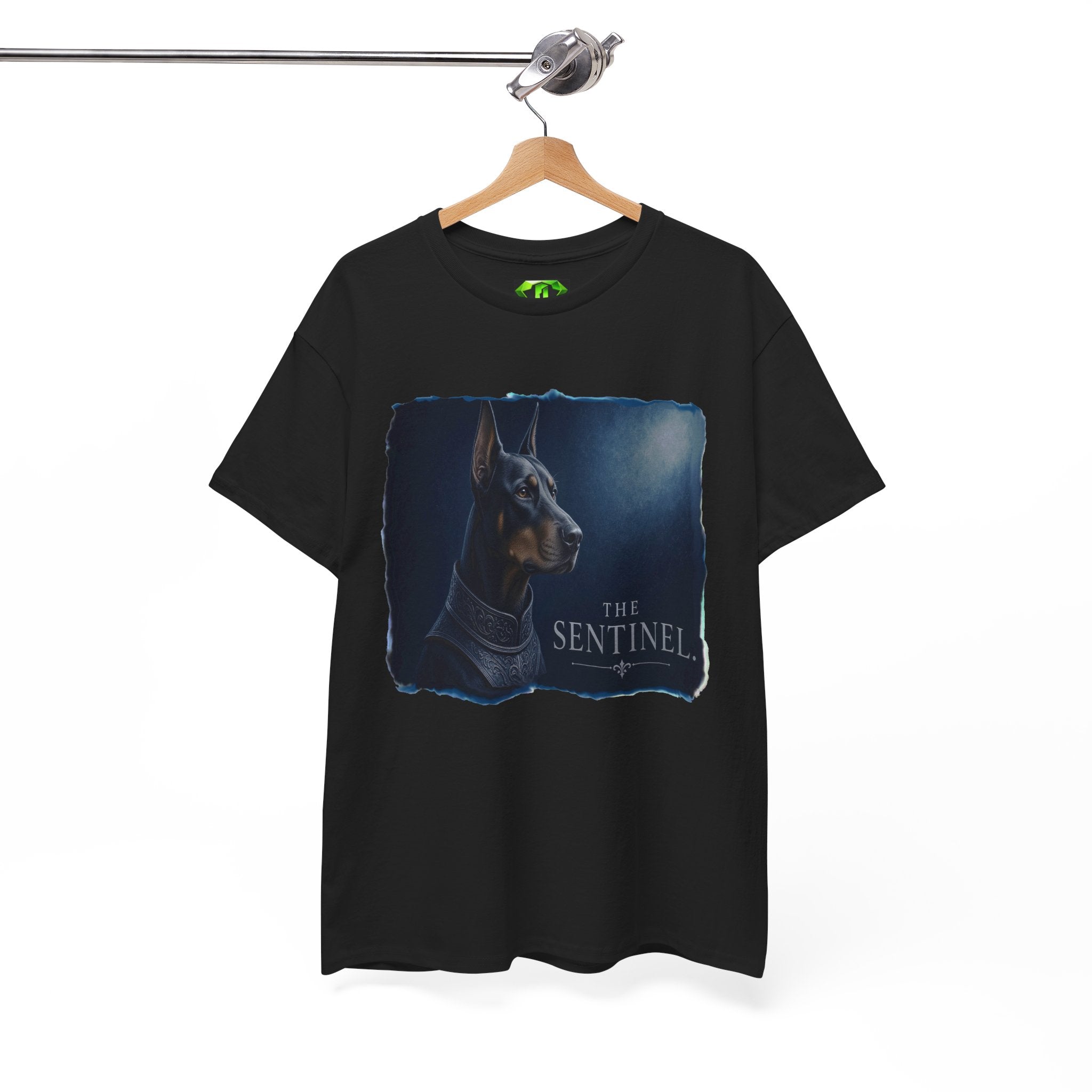 The Sentinel - Doberman -Kryptonite T-Shirt | Kryptonite Black Unisex Tee, S-4XL