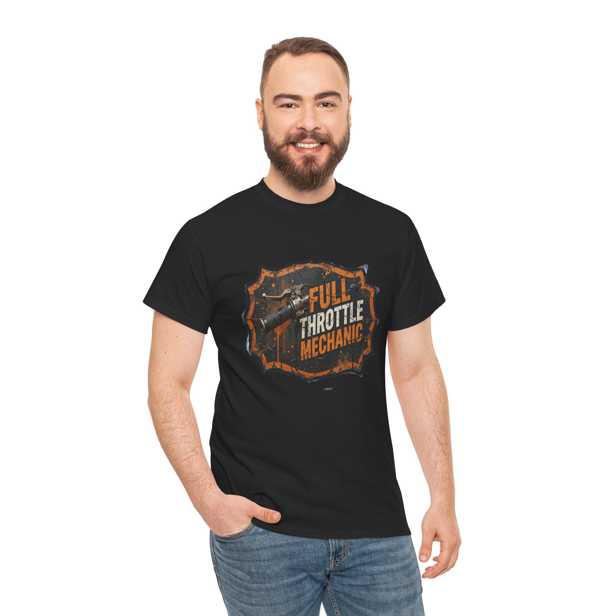 Full Throttle Mechanic 1 -  Kryptonite T-Shirt | Kryptonite Black Unisex Tee, S-4XL