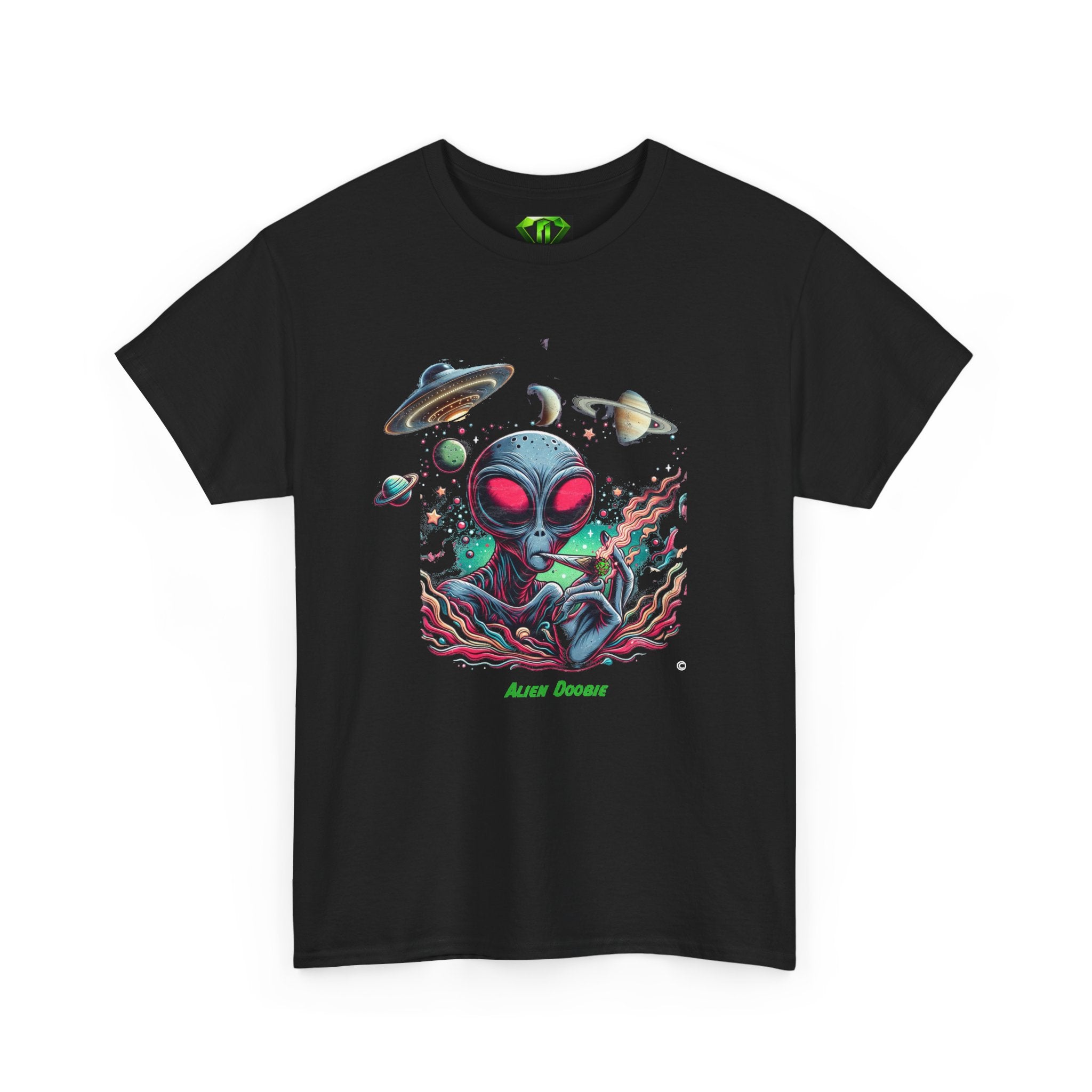 Alien Doobie.  - Kryptonite T-Shirt | Kryptonite Black Unisex Tee, S-4XL