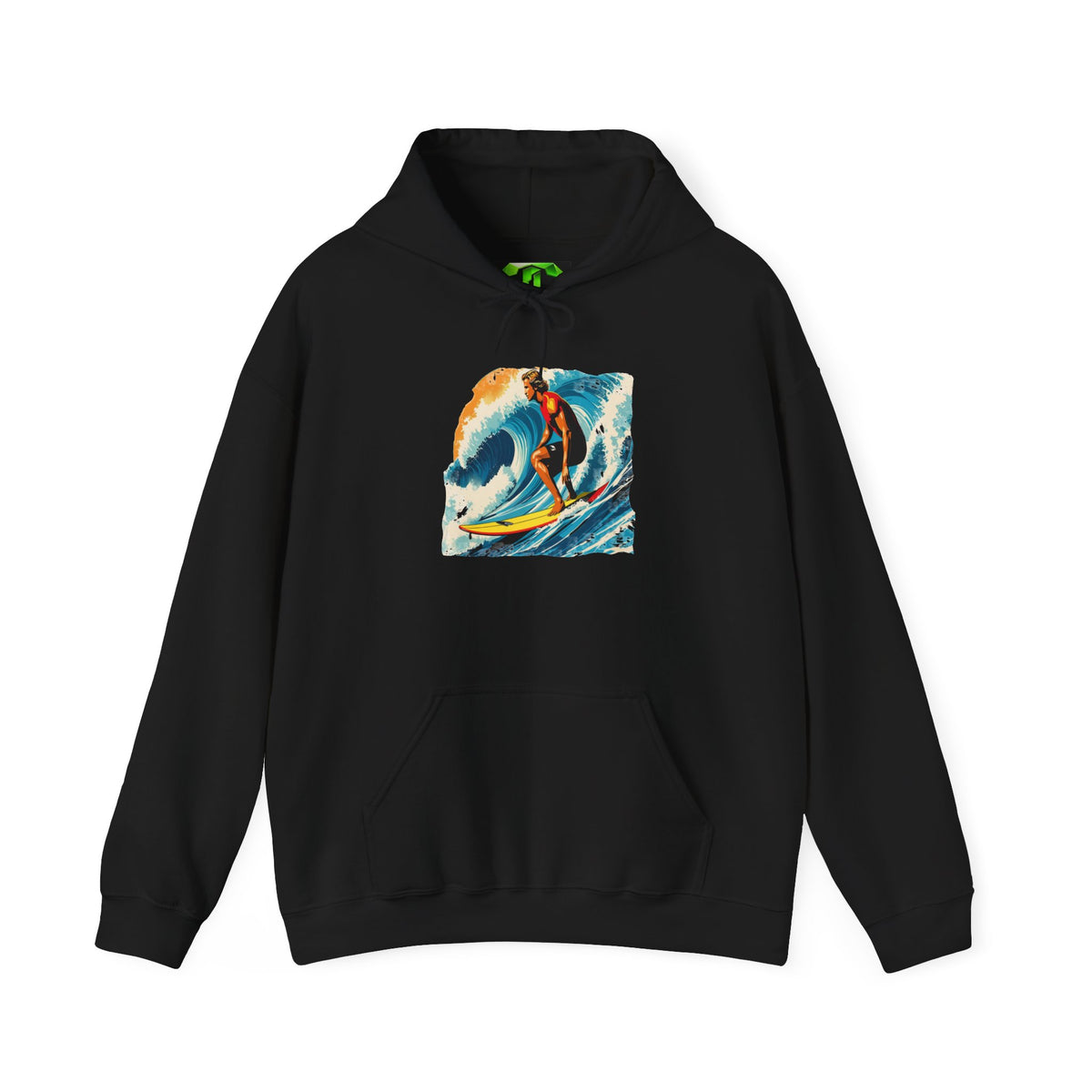 Retro Rider - Surfer Hoodie — Kryptonite Hoodies | Kryptonite Black Unisex Hoodie, S-4XL