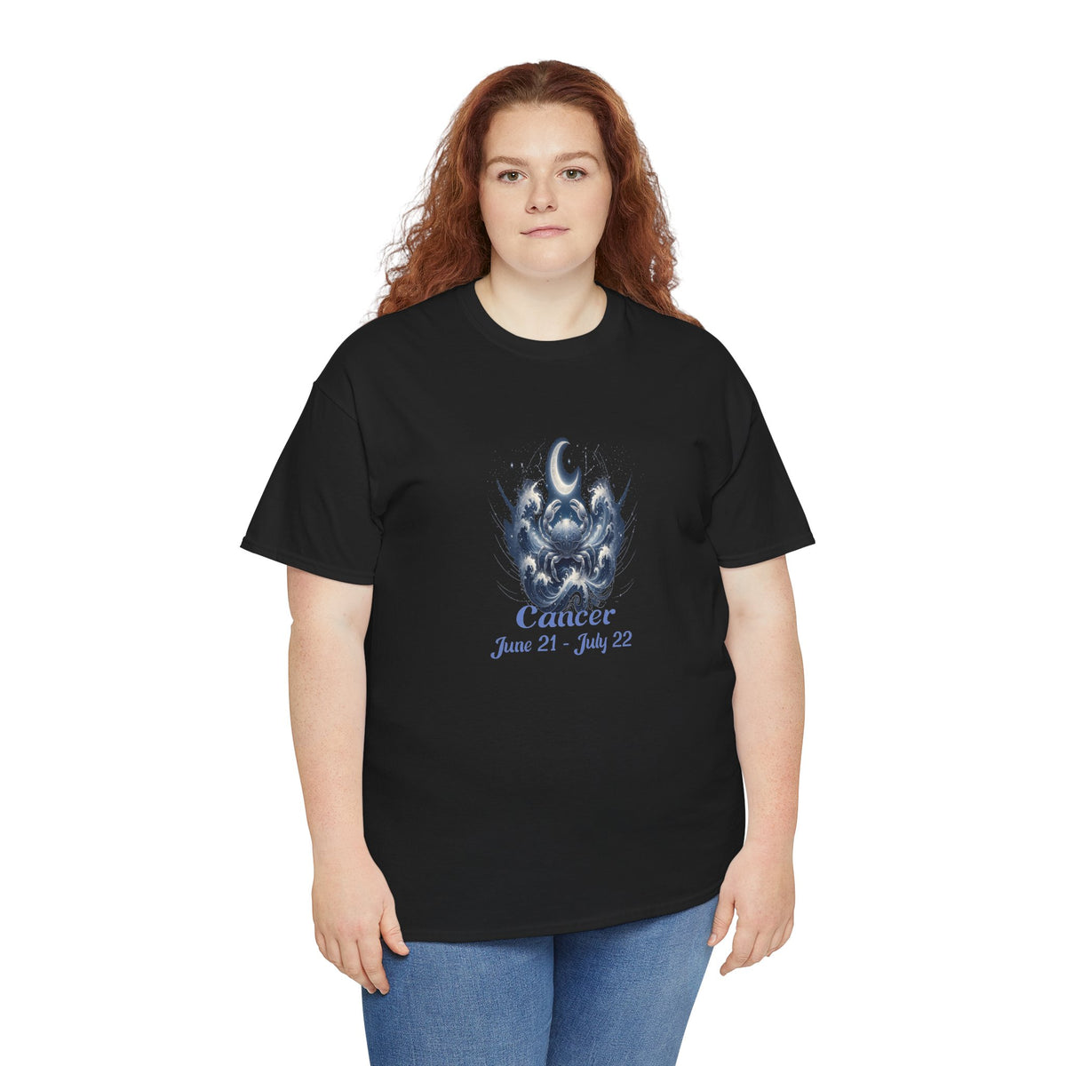 Zodiac Cancer Astrology Crest Moon & Waves - Kryptonite T-Shirt | Kryptonite Black Unisex Tee, S-4XL