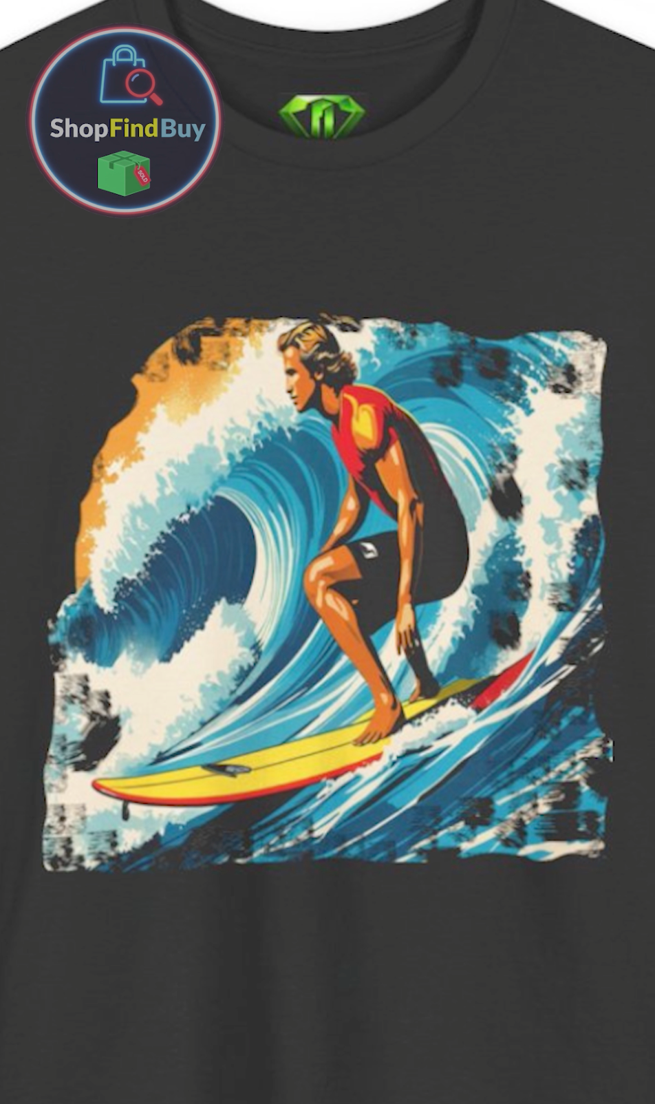 Retro Rider - Surfer Tee — Kryptonite Long Sleeve T-Shirt | Kryptonite Black Unisex Tee, S-4XL