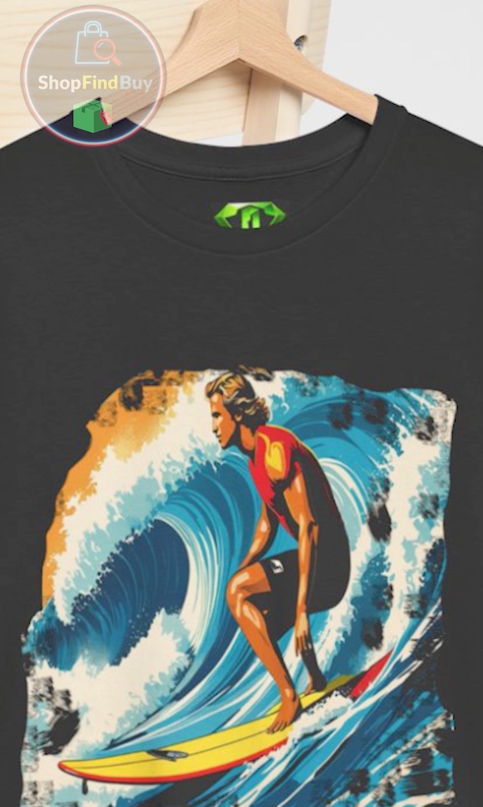Retro Rider - Surfer Tee — Kryptonite Long Sleeve T-Shirt | Kryptonite Black Unisex Tee, S-4XL