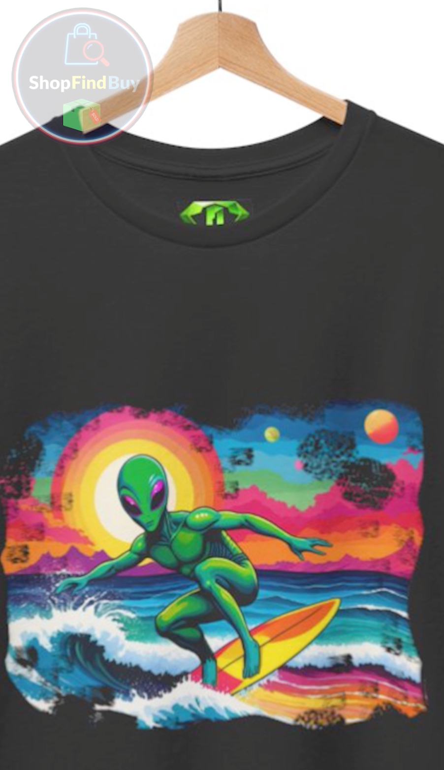 Cosmic Wave - Kryptonite Long Sleeve T-Shirt | Kryptonite Black Unisex Tee, S-4XL