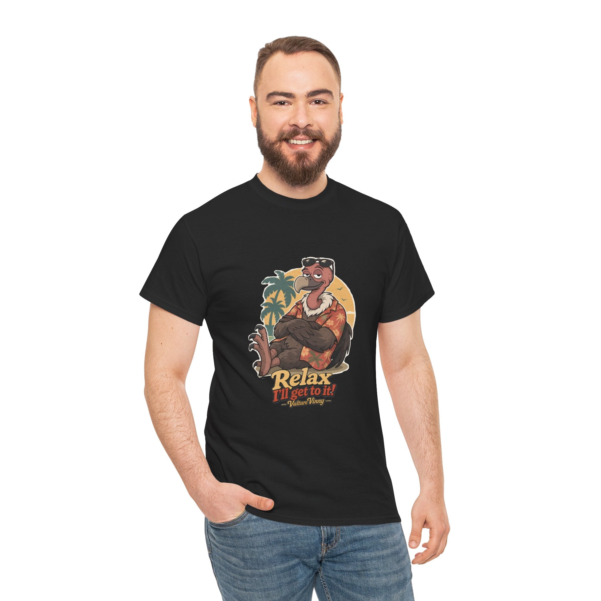 Vulture Vinny Relax I'll Get to it! - Kryptonite T-Shirt | Kryptonite Black Unisex Tee, S-4XL