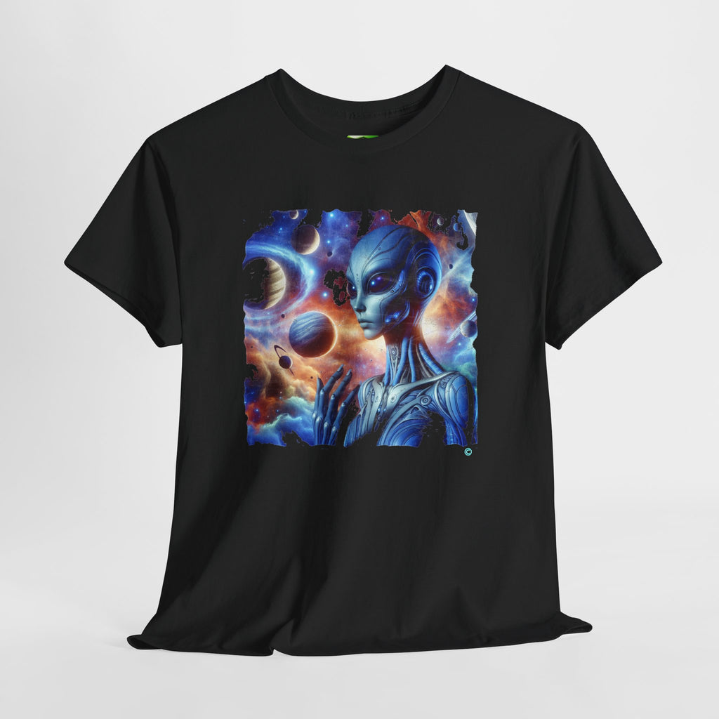 Solar Flare Female Alien - Kryptonite T-Shirt | Kryptonite Black Unisex Tee, S-4XL