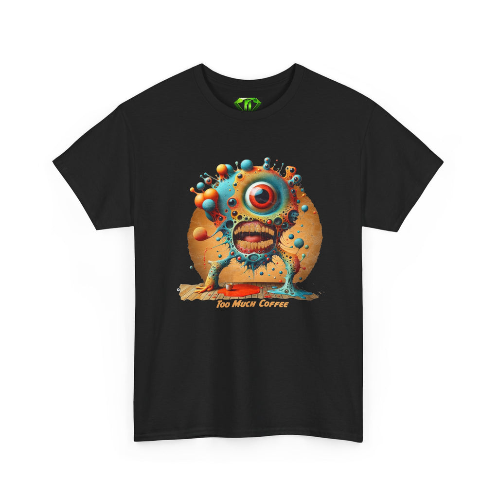 Too much Coffee - Kryptonite T-Shirt | Kryptonite Black Unisex Tee, S-4XL