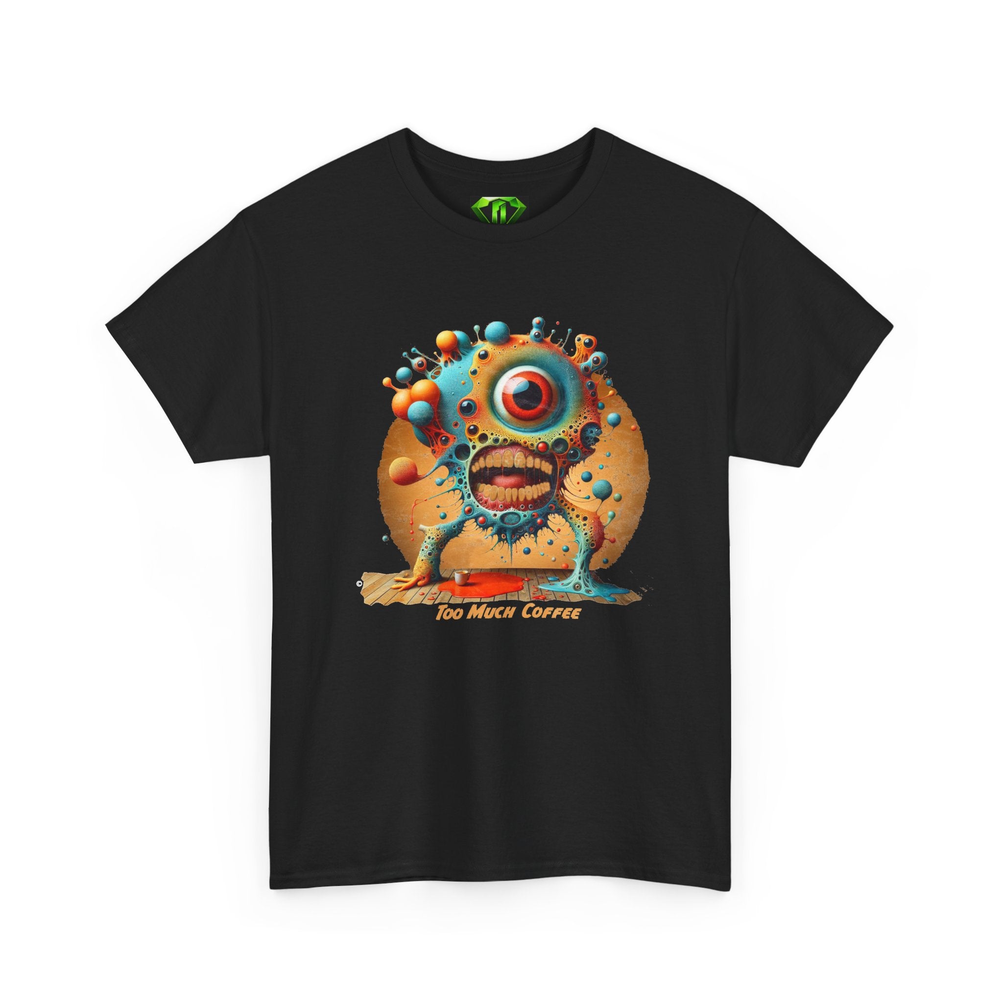 Too much Coffee - Kryptonite T-Shirt | Kryptonite Black Unisex Tee, S-4XL