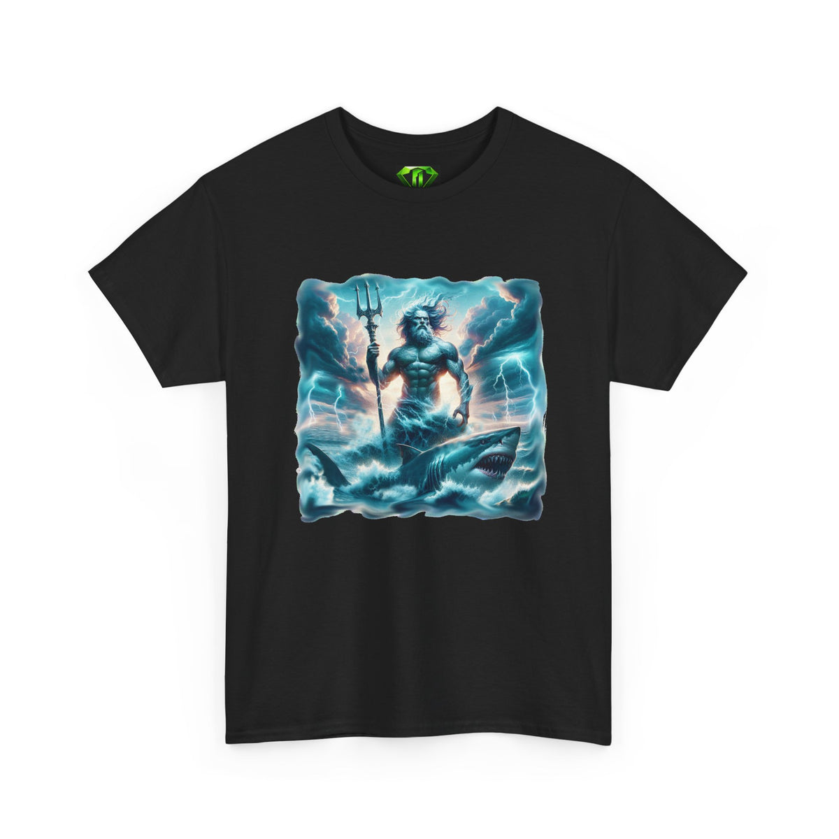 Neptunes Shark-  Kryptonite T-Shirt | Kryptonite Black Unisex Tee, S-4XL