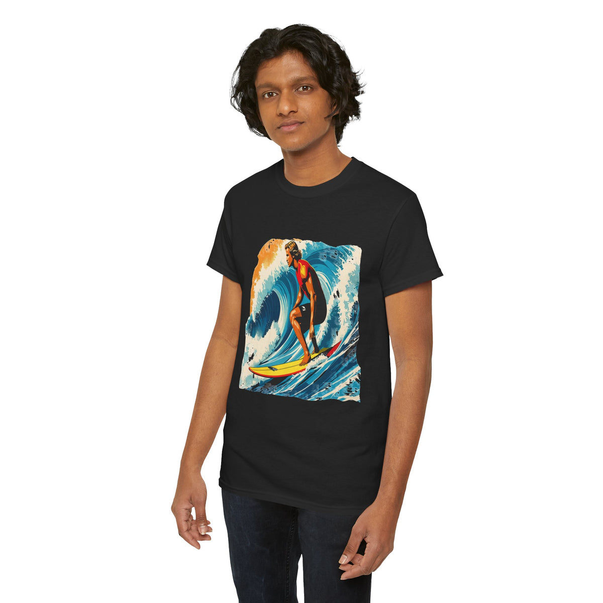 Retro Rider - Surfer Tee — Kryptonite T-Shirt | Kryptonite Black Unisex Tee, S-4XL