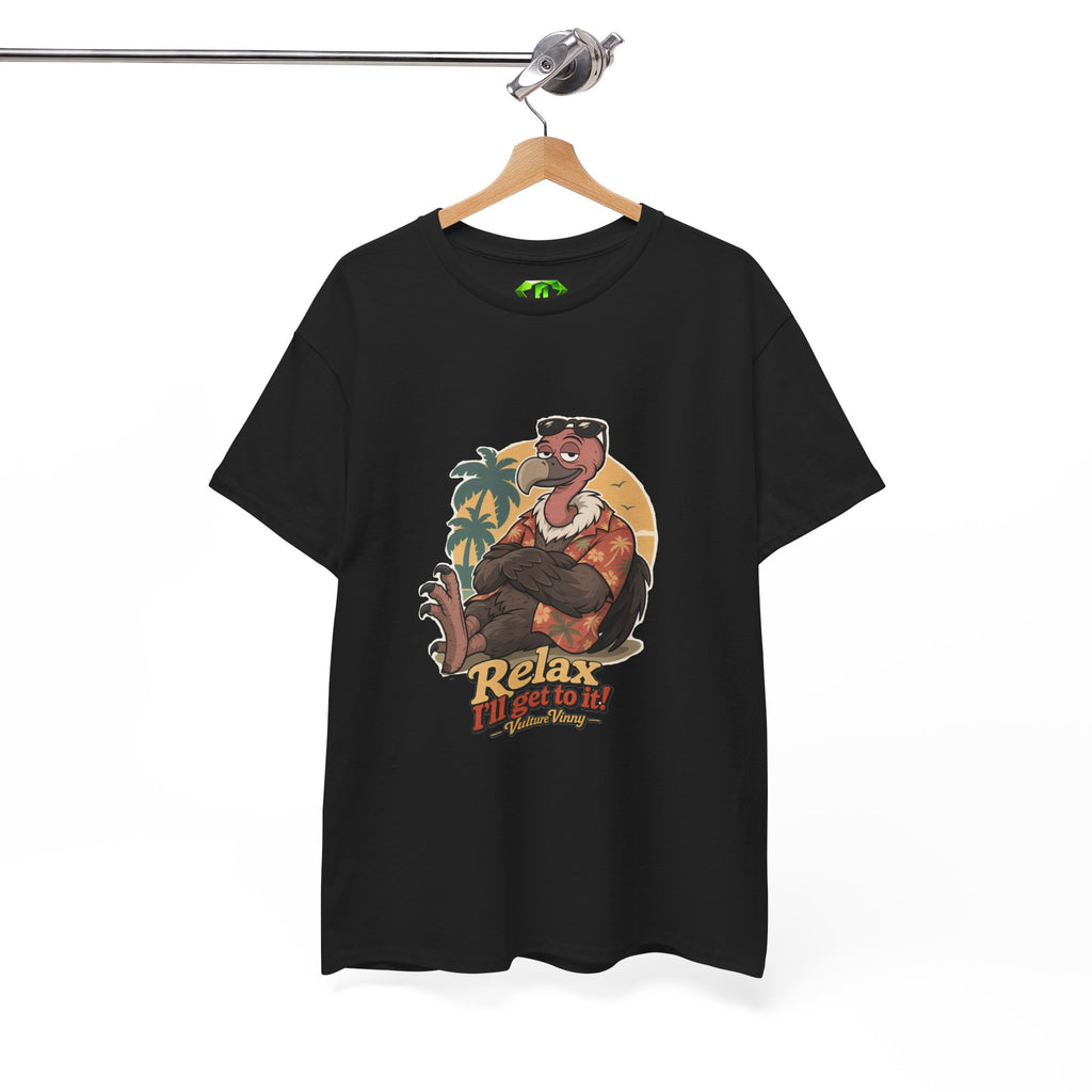 Vulture Vinny Relax I'll Get to it! - Kryptonite T-Shirt | Kryptonite Black Unisex Tee, S-4XL
