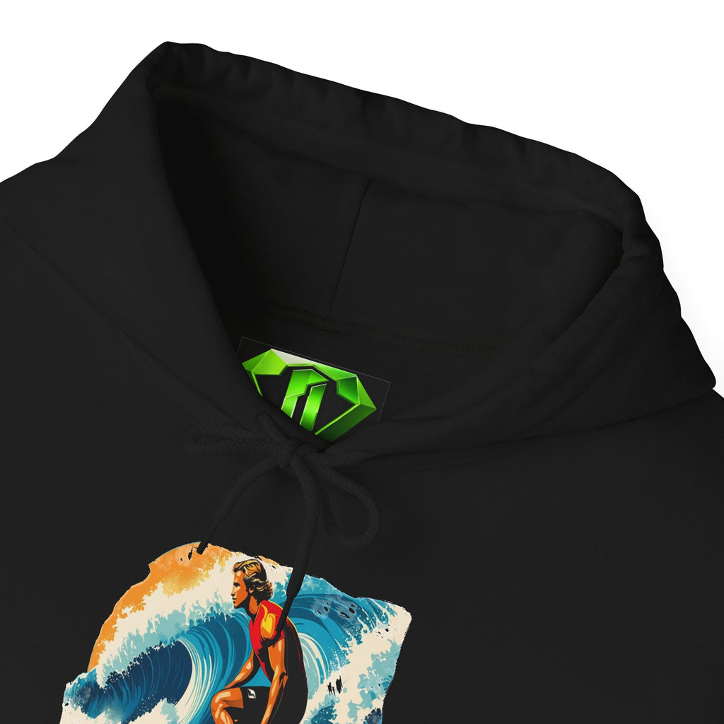 Retro Rider - Surfer Hoodie — Kryptonite Hoodies | Kryptonite Black Unisex Hoodie, S-4XL